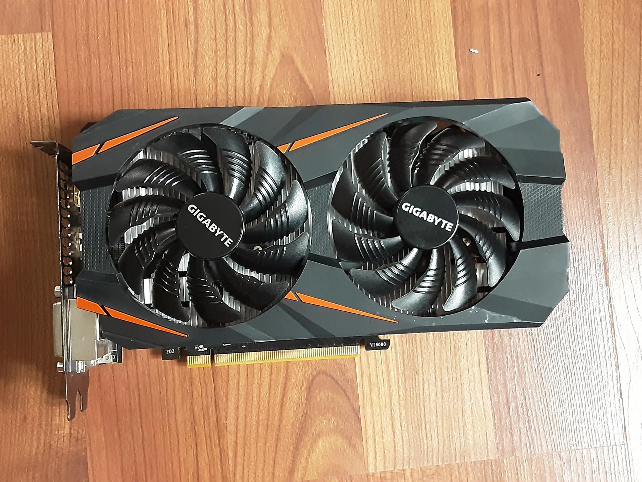 GIGABYTE GeForce GTX 1060 3GB GDDR5 Graphics Card USED, Repasted, Backplate