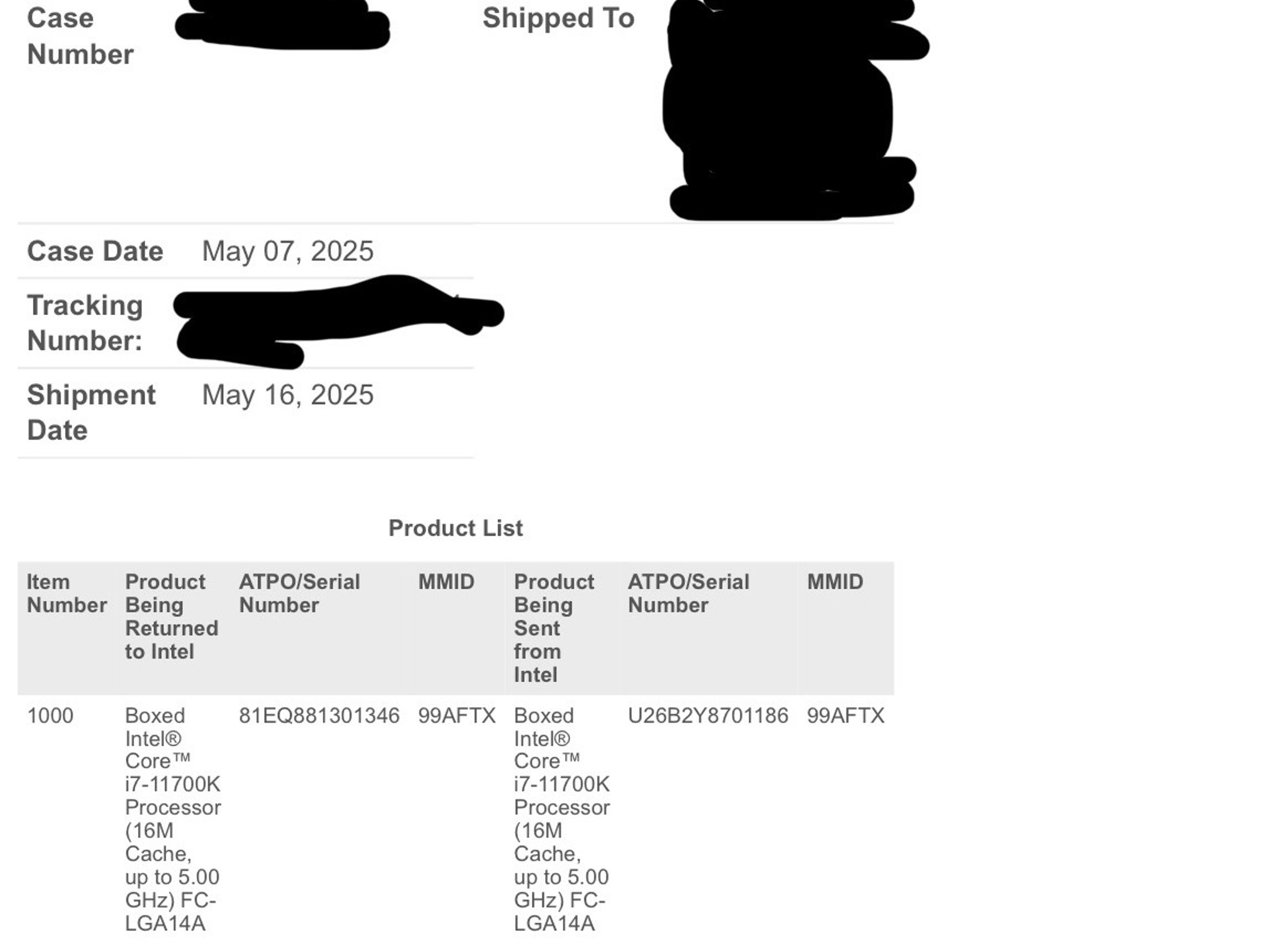 Intel Core i7-11700K -- BRAND NEW!