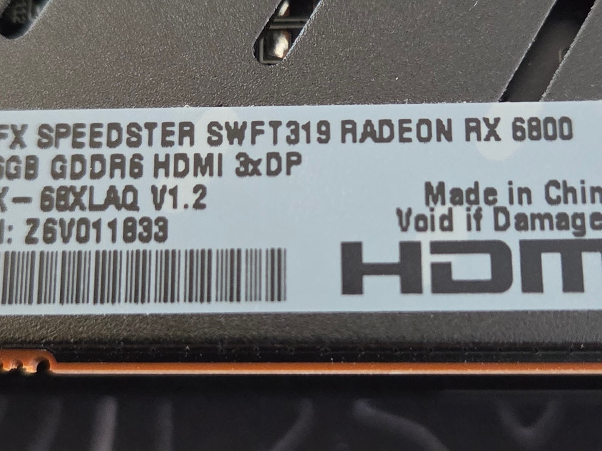 XFX Speedster SWFT 319 Radeon RX 6800