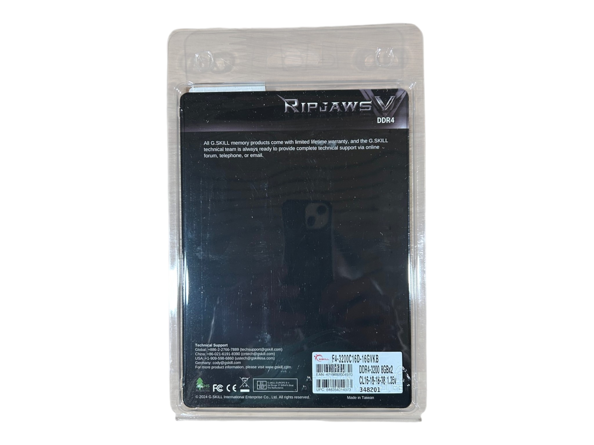 G.Skill Ripjaws V 16GB (2 x 8GB) DDR4-3200 PC4-25600 CL16