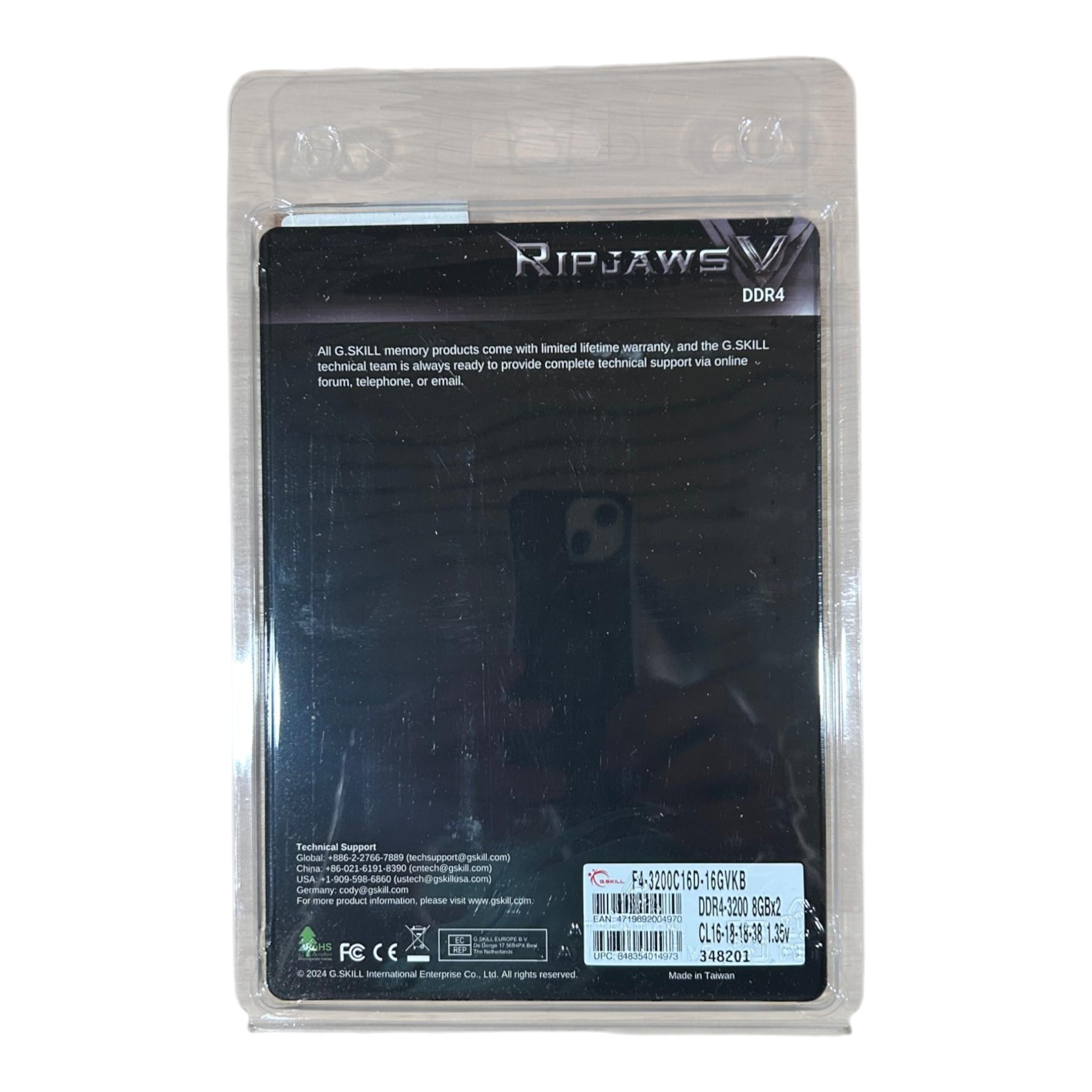 G.Skill Ripjaws V 16GB (2 x 8GB) DDR4-3200 PC4-25600 CL16
