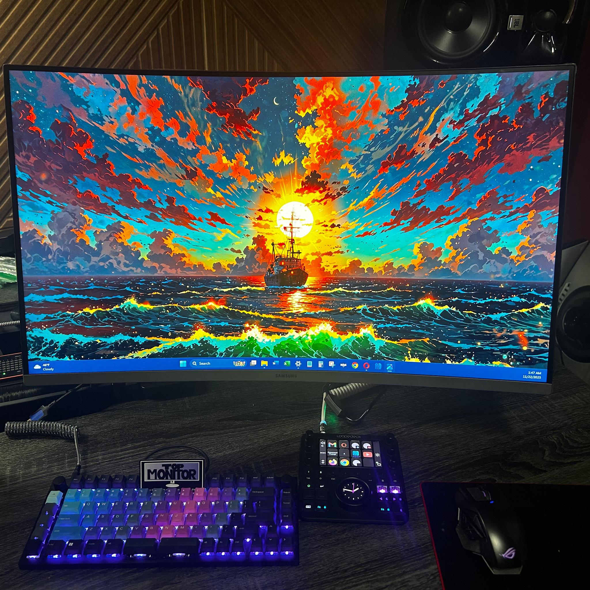 Samsung 32” FHD (1920 x 1080) (75hz) Curved Monitor with Bezel-Less Design (Refurbished)