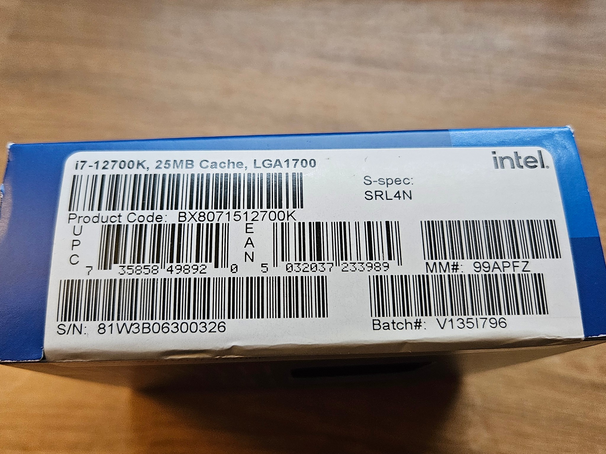 Intel Core i7-12700K