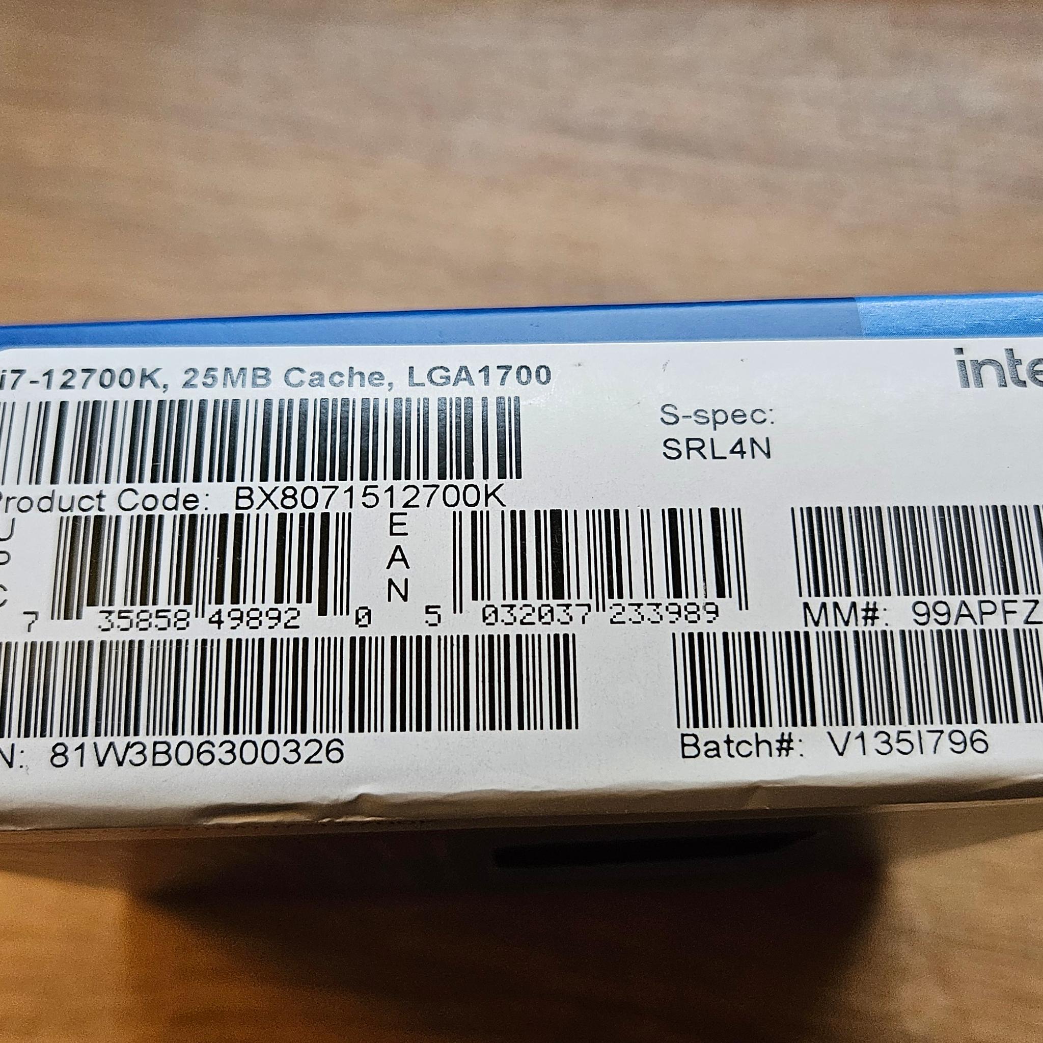 Intel Core i7-12700K