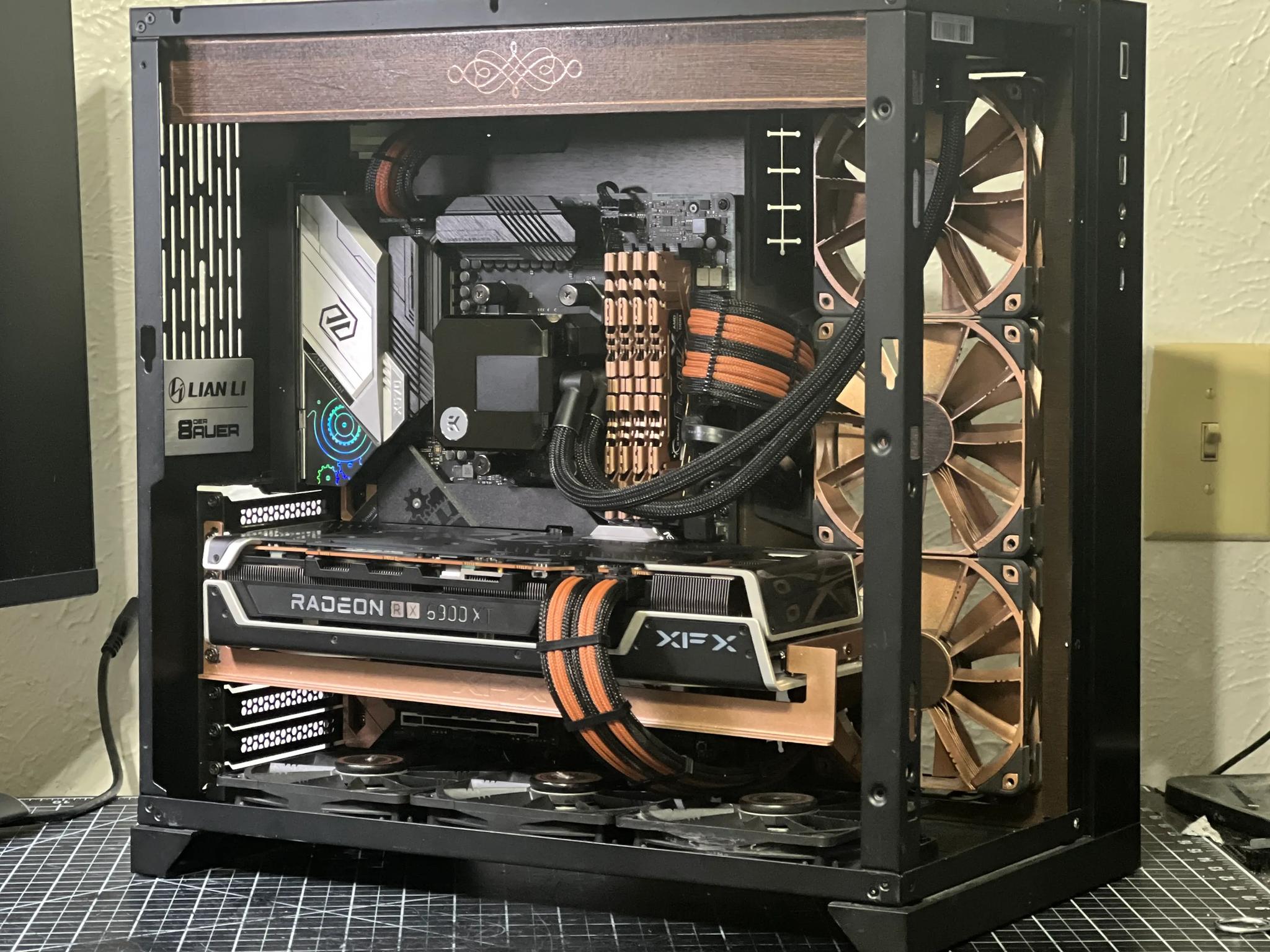 High-end gaming PC with a unique steampunk aesthetic - 5800X3D/6900 XT/32GB RAM