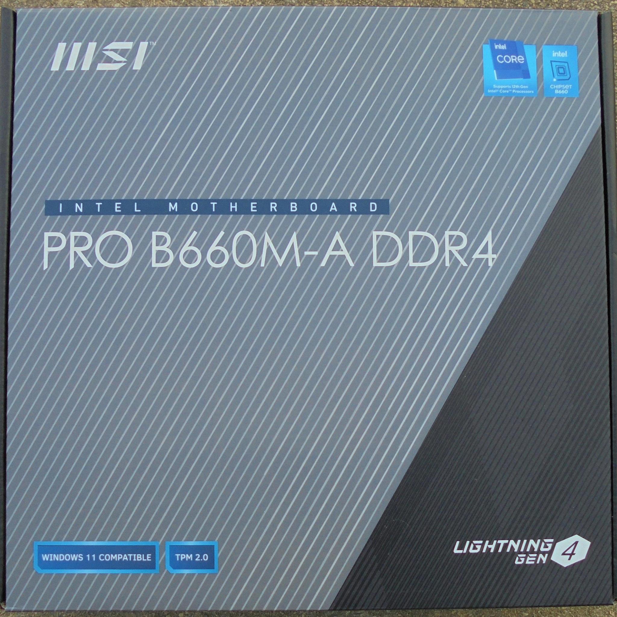 MSI Pro B660M-A DDR4 LGA1700 Micro ATX Motherboard