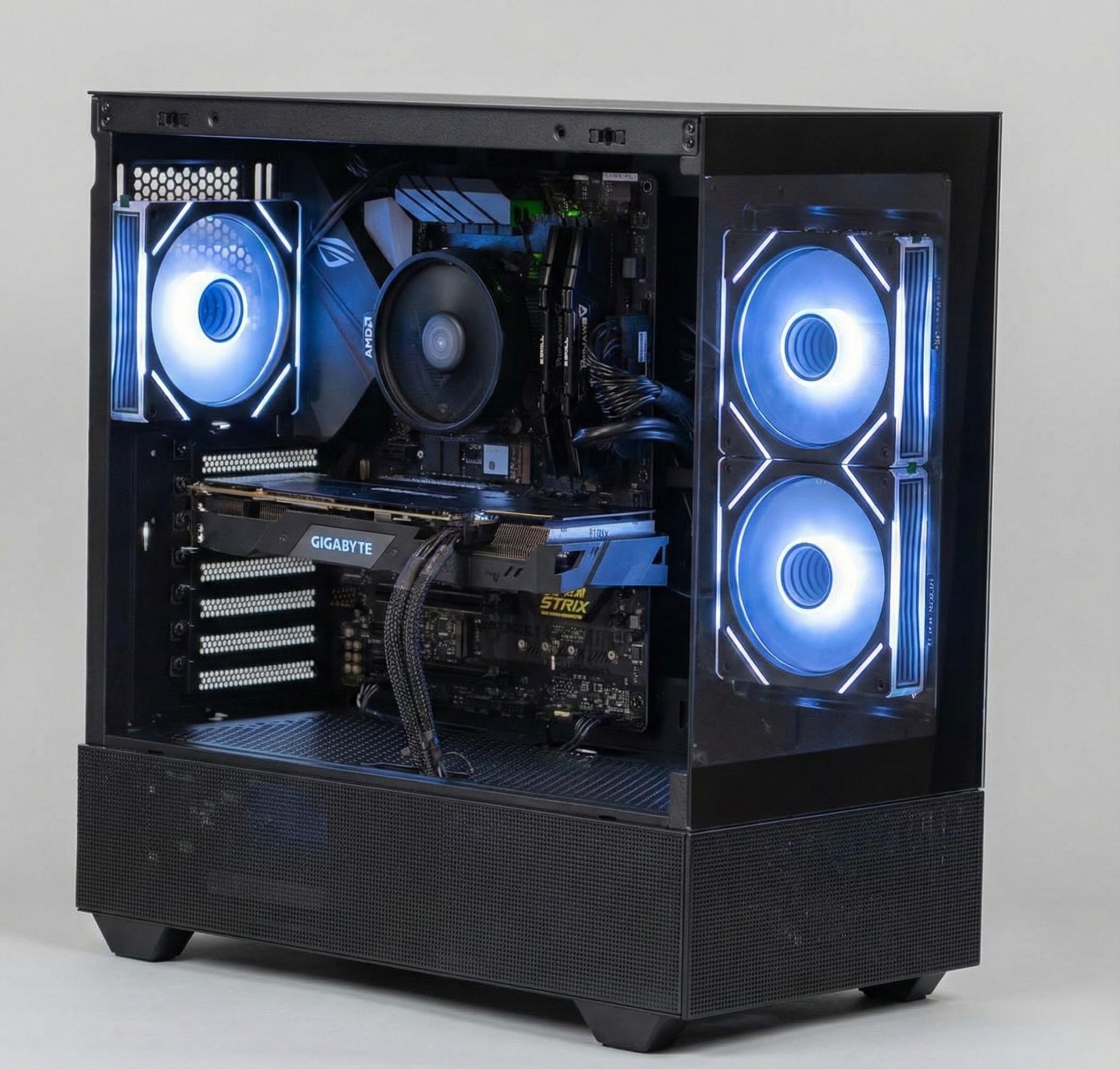 FREE SHIPPING ⚫🌈 Black RGB Gaming PC – Ryzen 5 3600 | RTX 2060 Super| 16GB DDR4 🌈⚫