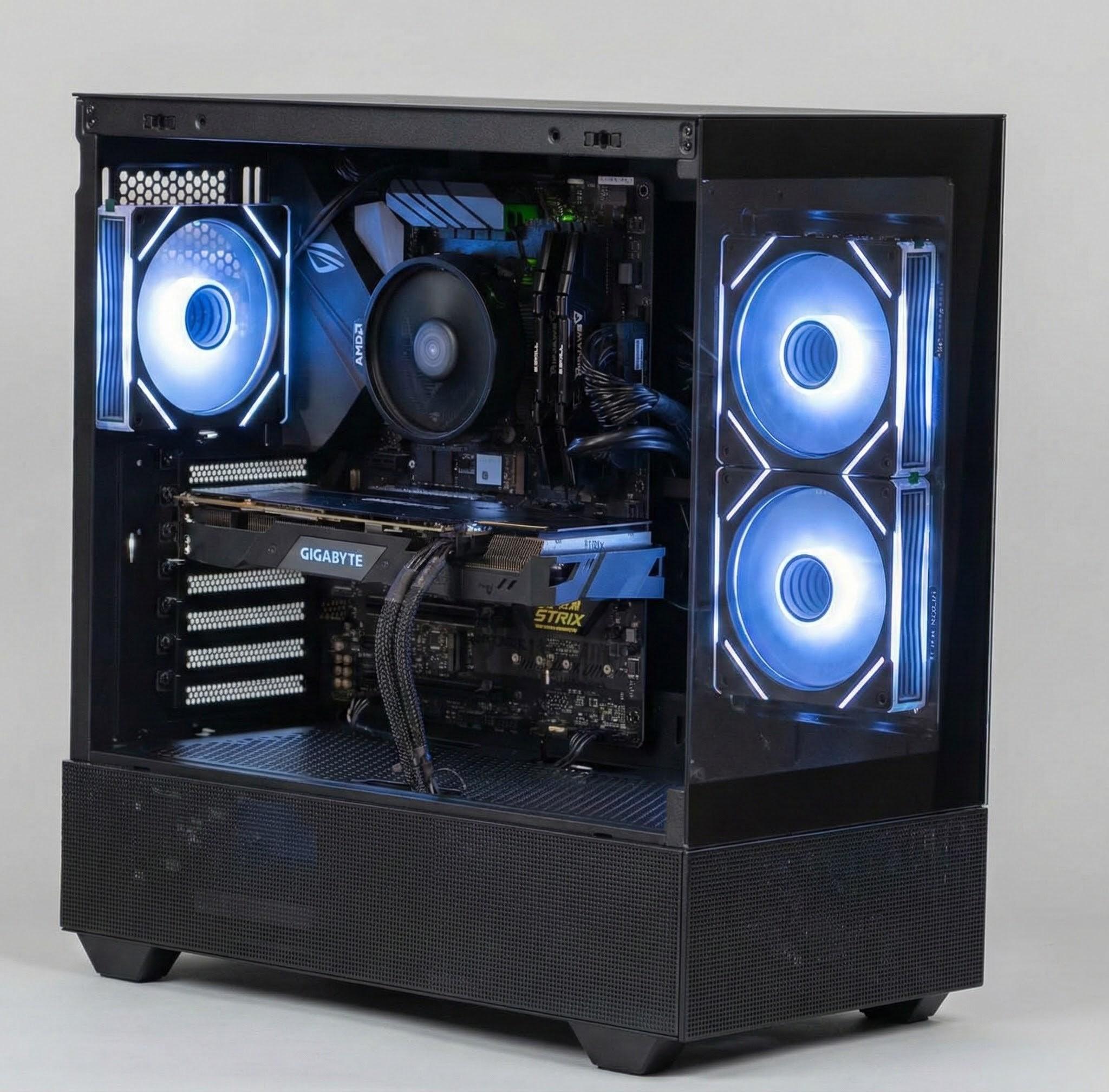 ⚫🌈 Black RGB Gaming PC – Ryzen 5 3600 | RTX 2060 Super| 16GB DDR4 🌈⚫