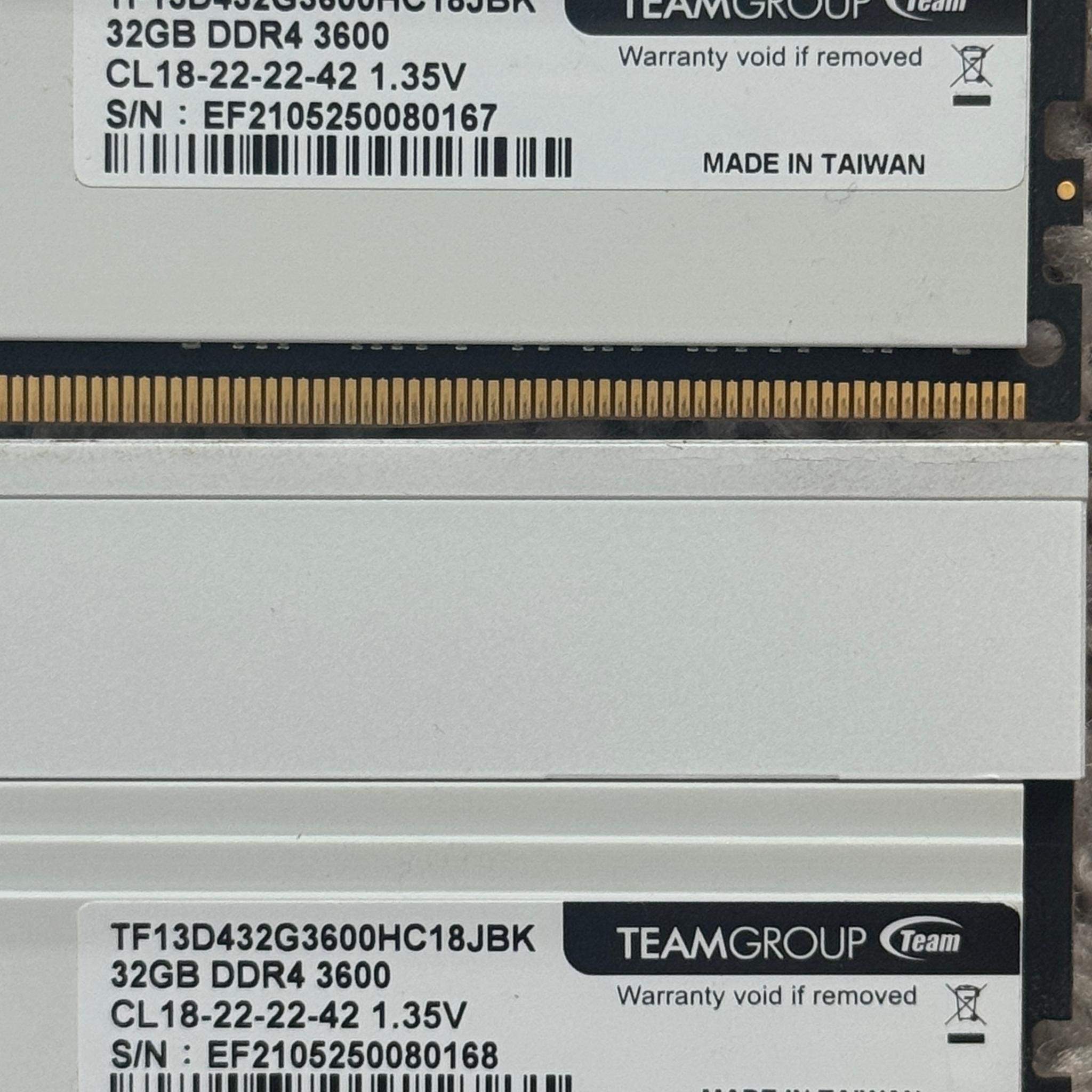 XTREEM ARGB DDR4 DESKTOP MEMORY WHITE 64GB(2x32GB) 3600MHz CL18, Used (No Box)