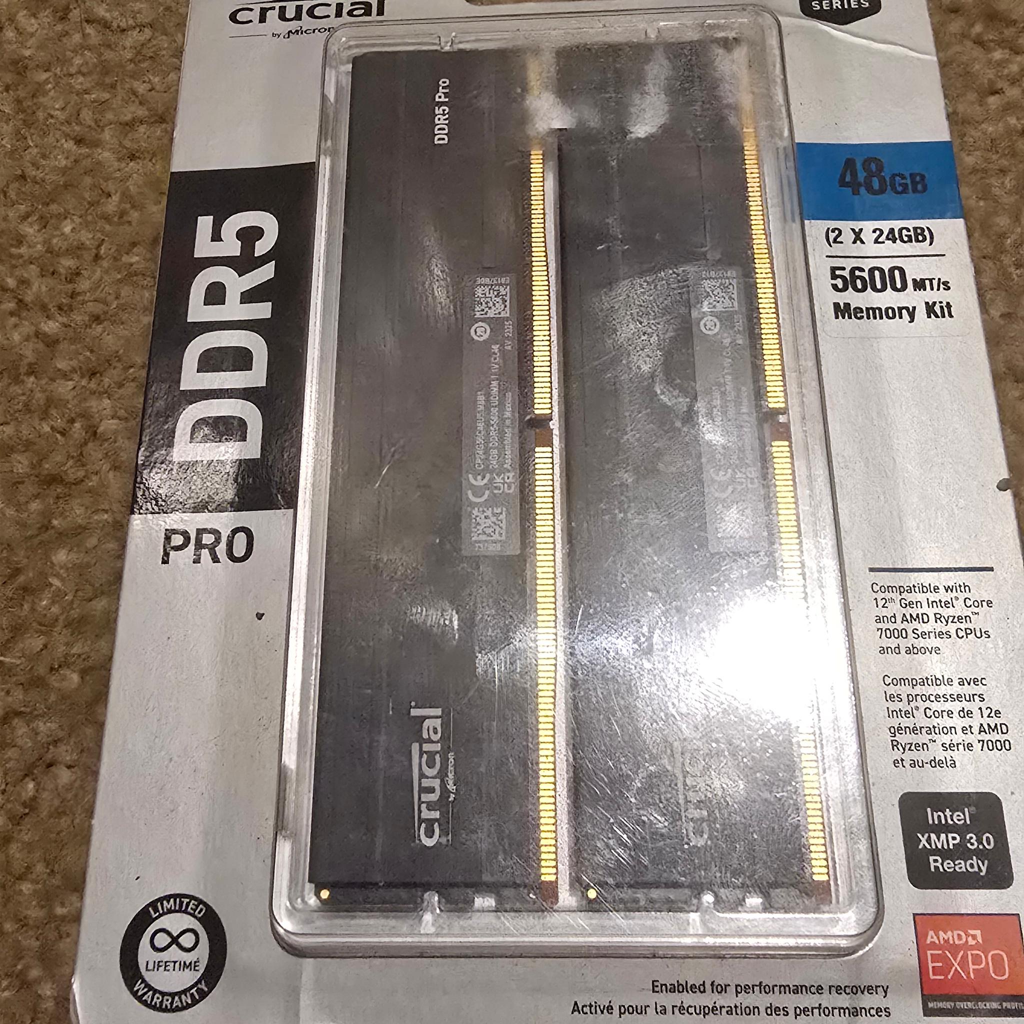 Crucial Pro Kit (2 x ) 48GB DDR5-5600 (2x24GB)