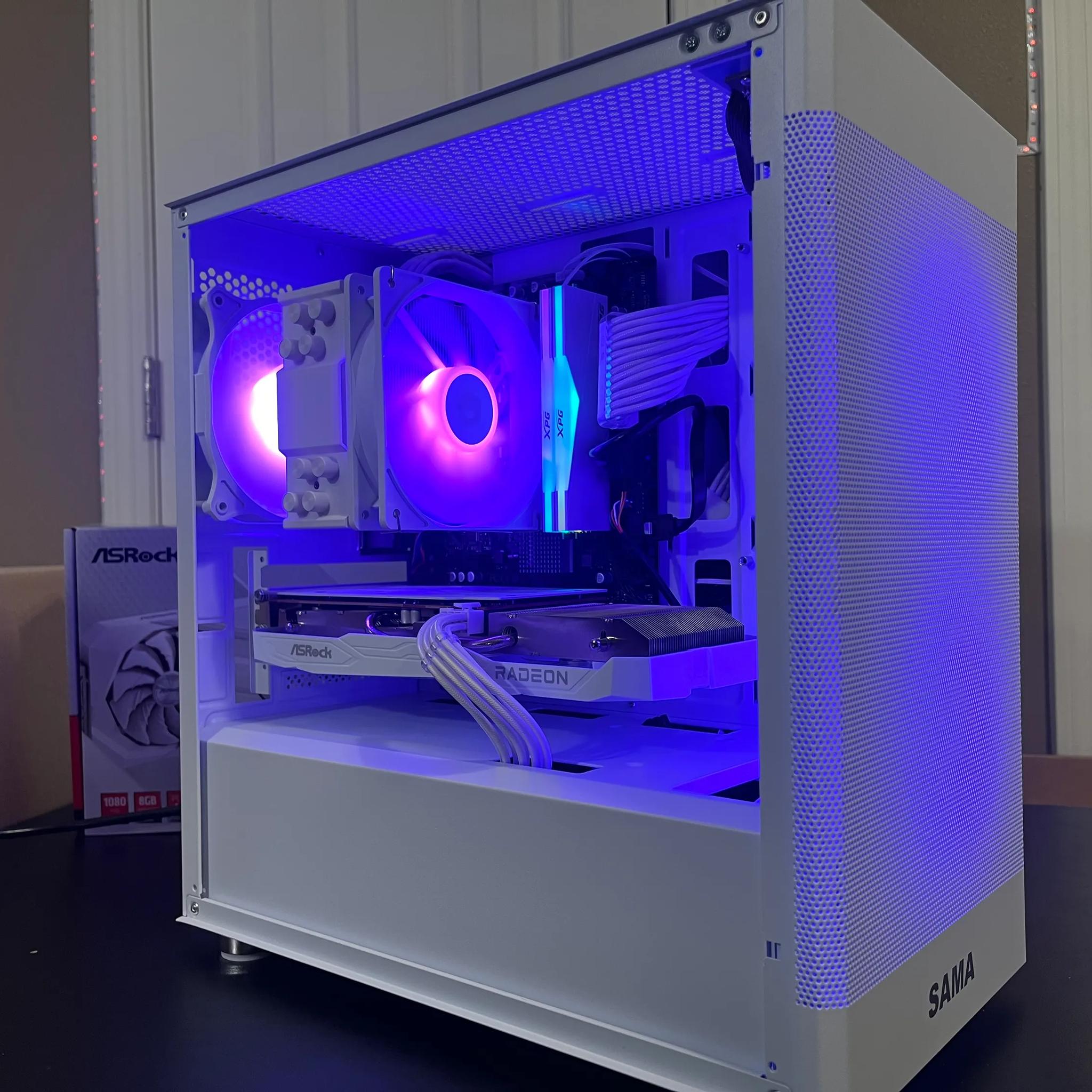 WHITE ARGB PC|RX 6600|INTEL 12TH GEN|16GB RAM|500GB SSD