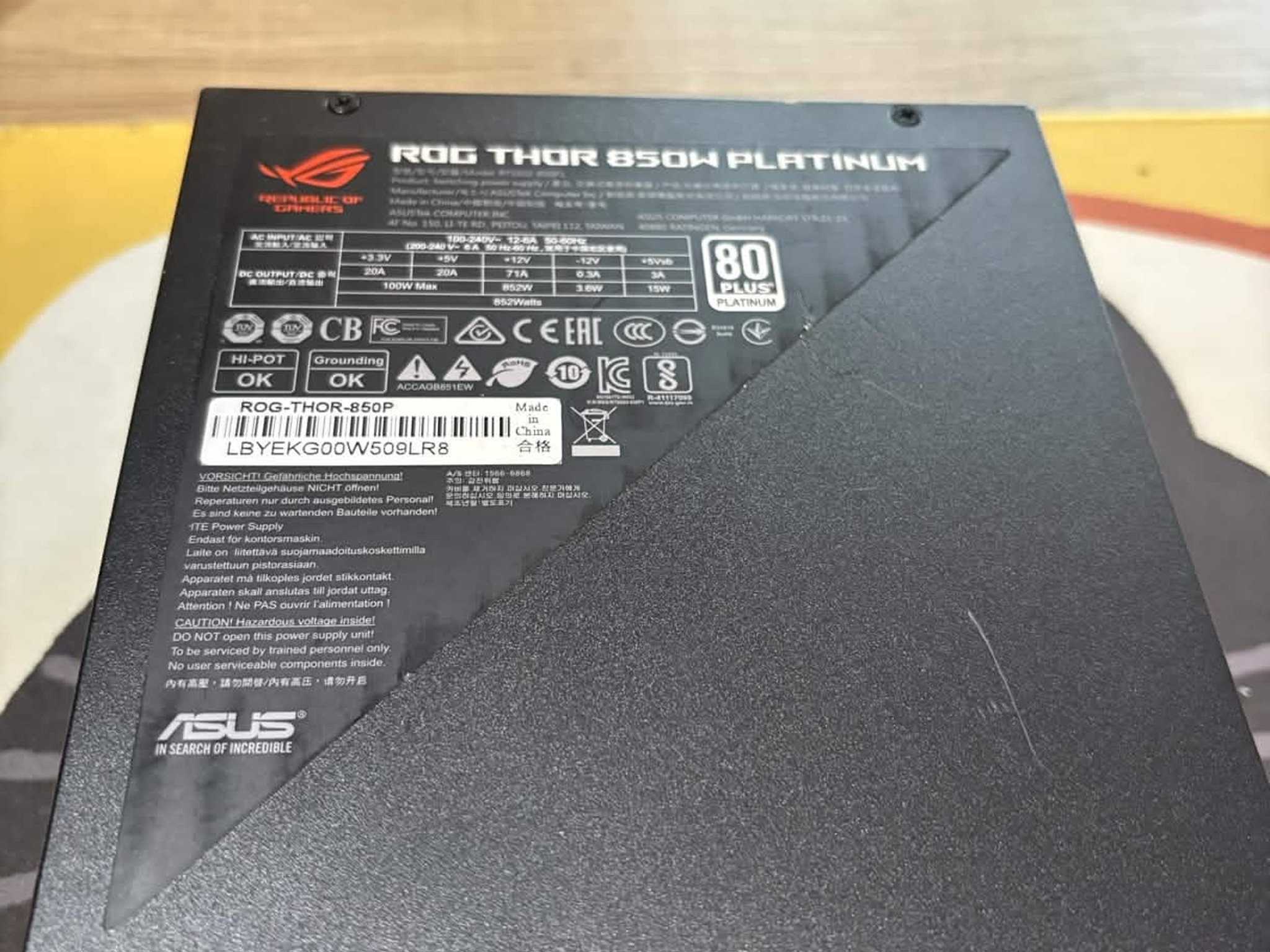 ASUS ROG Thor 850W Platinum