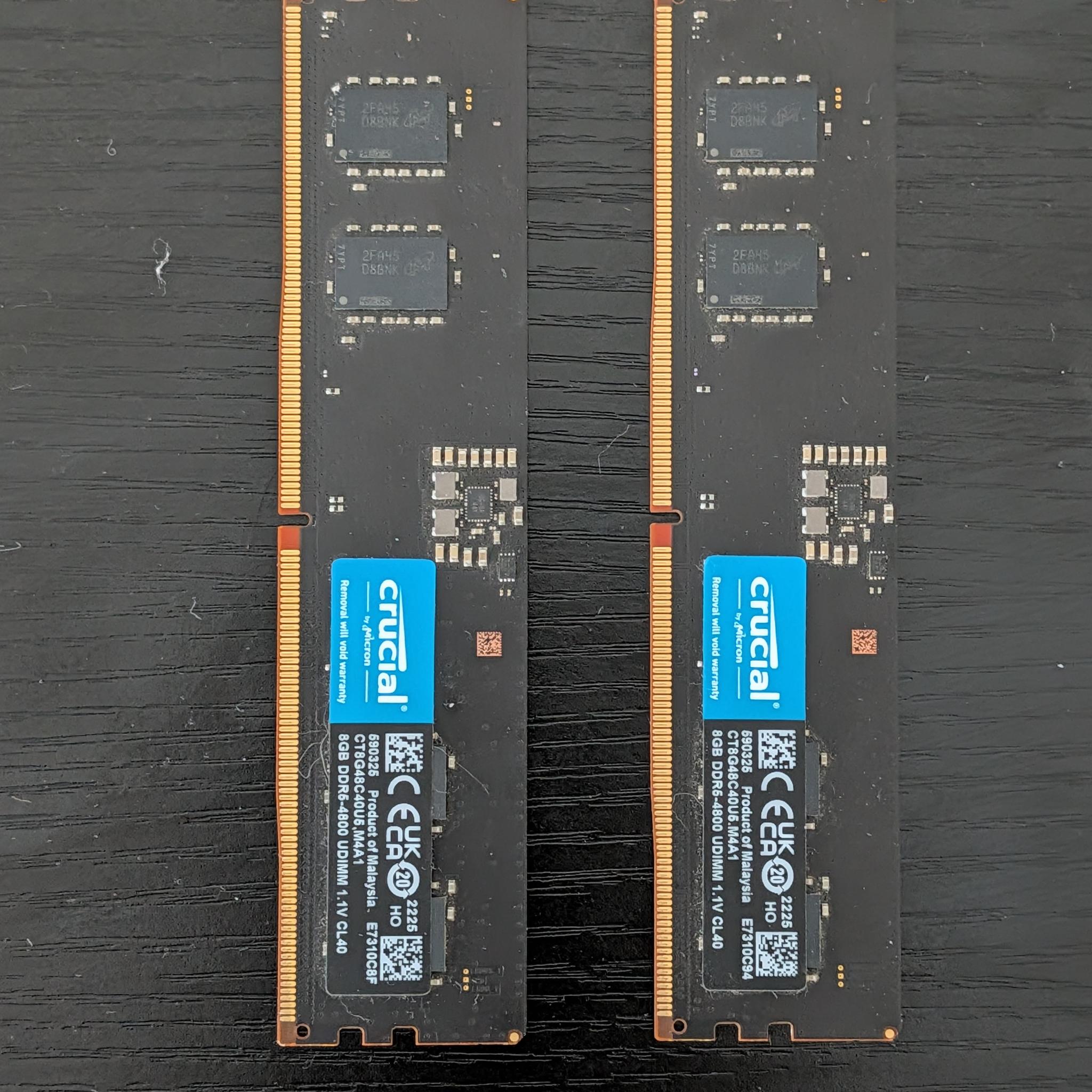 DDR5 RAM - 16GB - 2x8GB - 4800Mhz - CL40 - Crucial