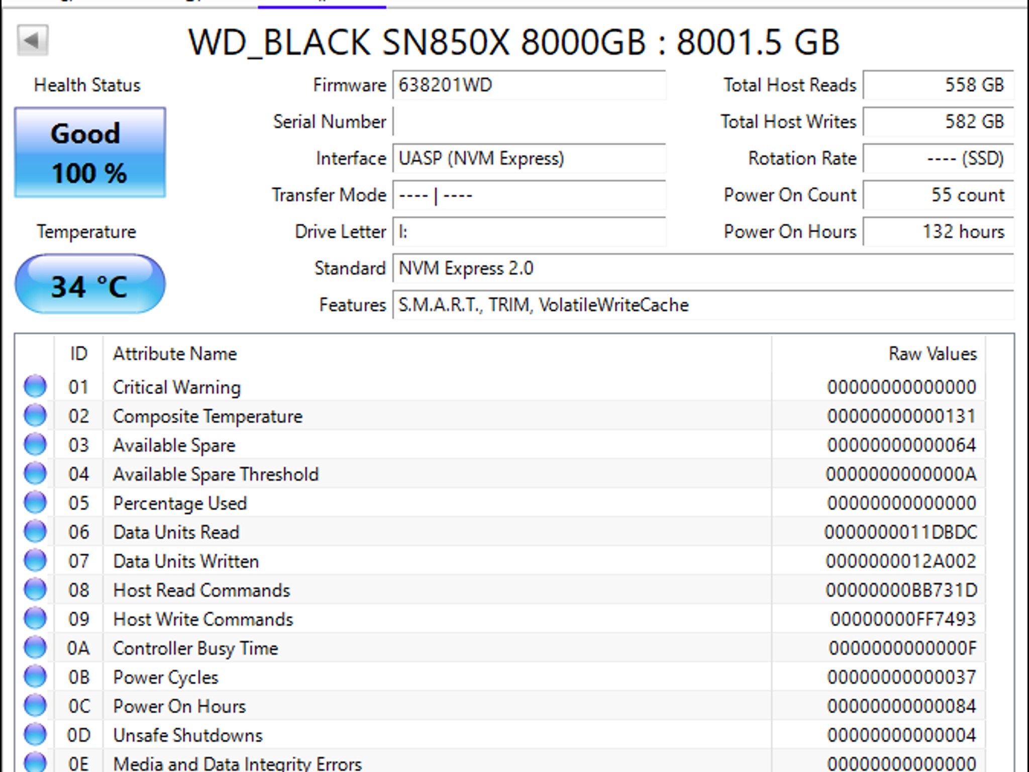 WD BLACK SN850X NVMe SSD - 8TB, Without Heatsink