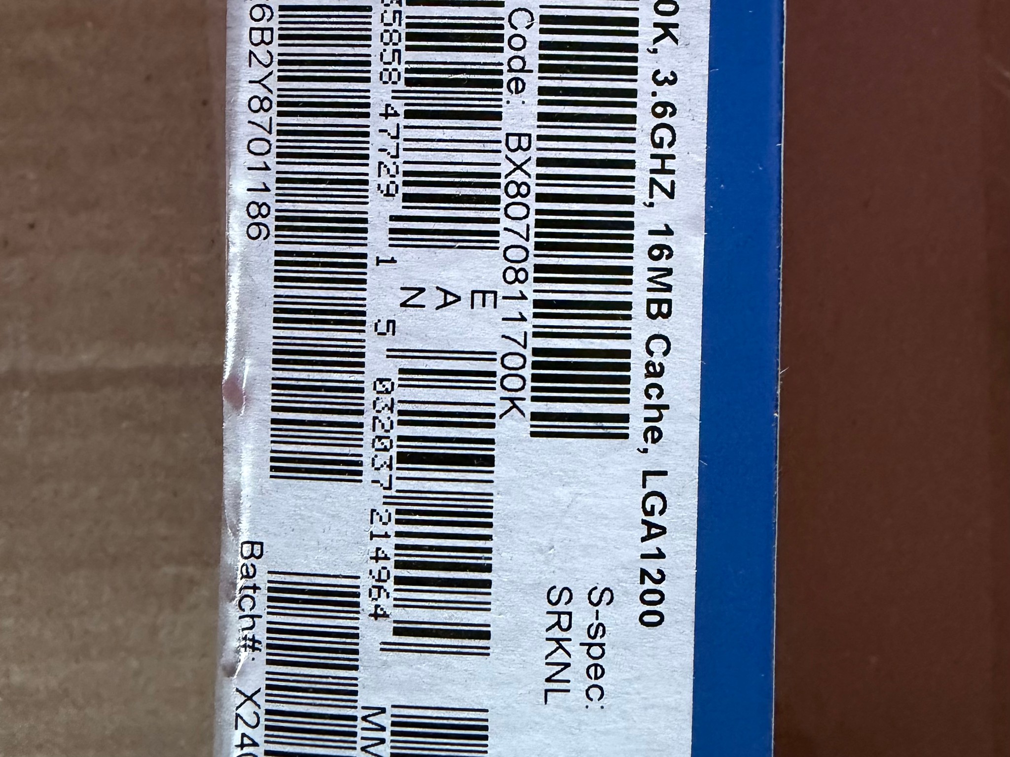 Intel Core i7-11700K -- BRAND NEW!