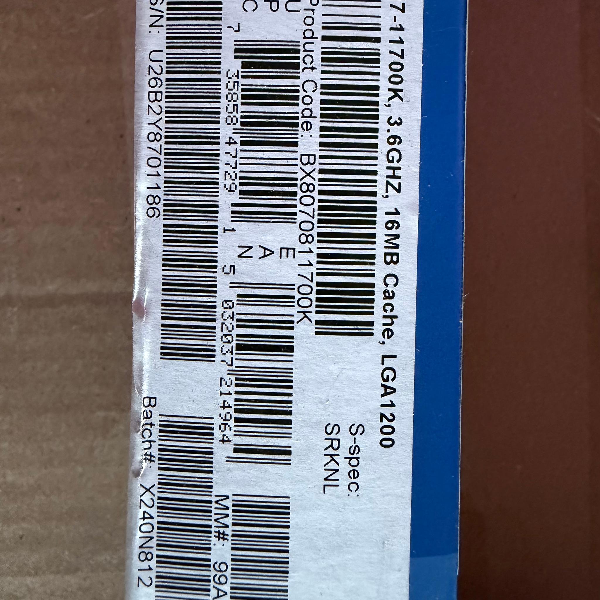 Intel Core i7-11700K -- BRAND NEW!