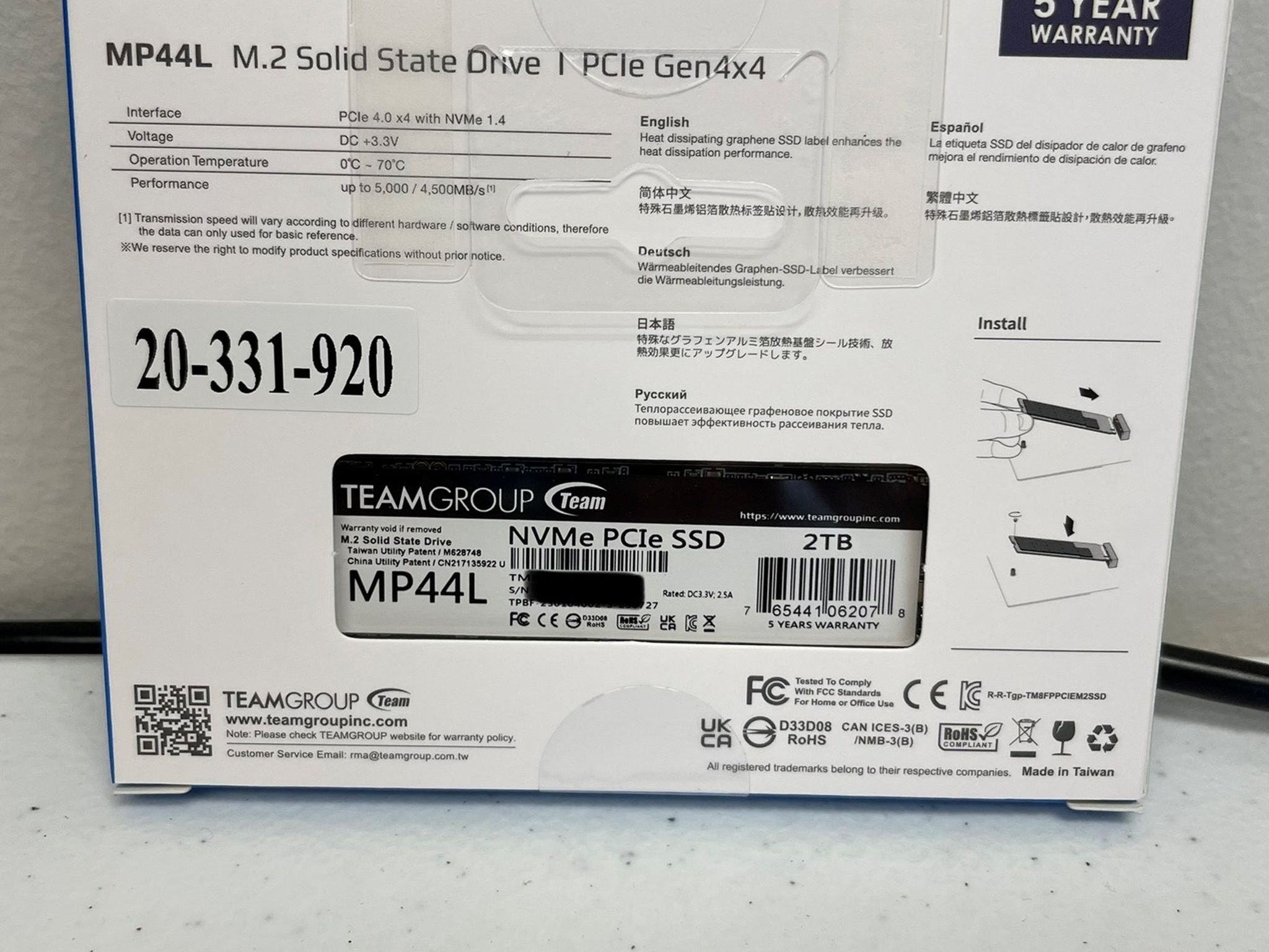 NEW TeamGroup 2TB MP44L PCIE4.0