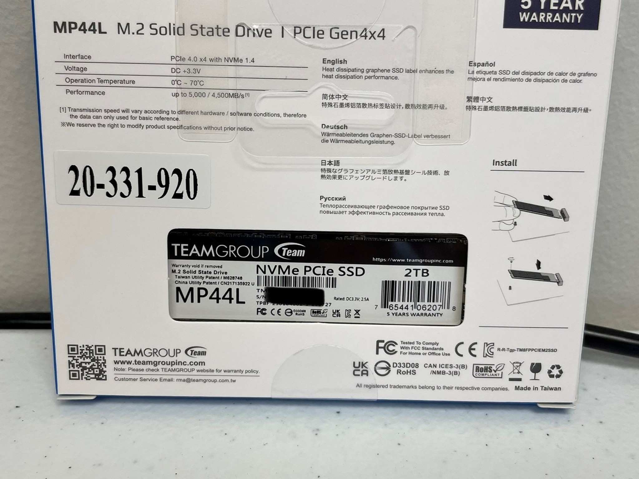 NEW TeamGroup 2TB MP44L PCIE4.0