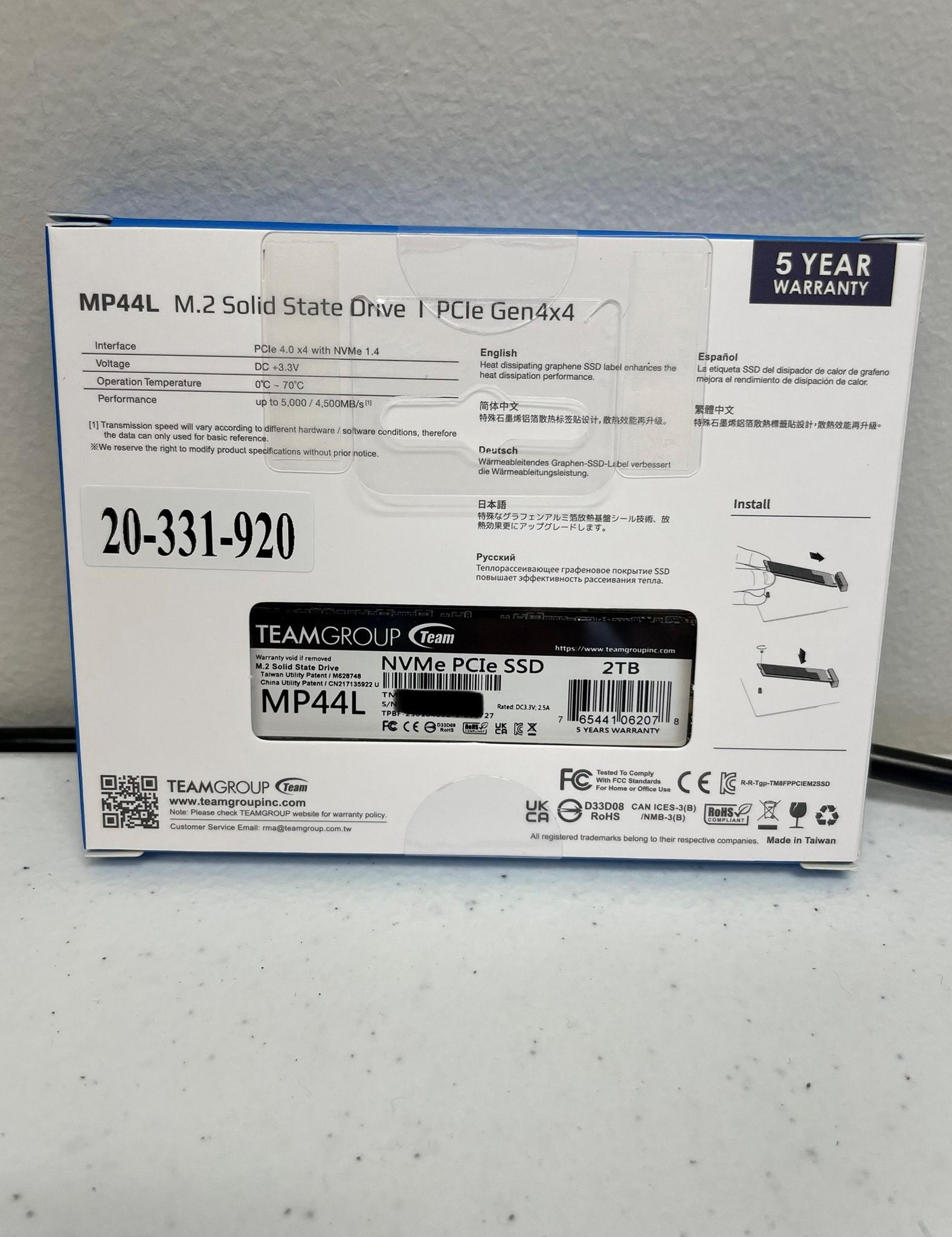 NEW TeamGroup 2TB MP44L PCIE4.0