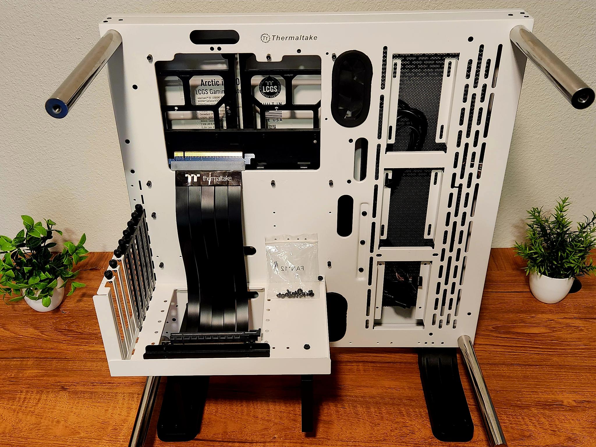 Thermaltake Core P3 Snow Case | Panoramic | Wall Mountable | ATX | PCIE 4.0 Riser Cable Included