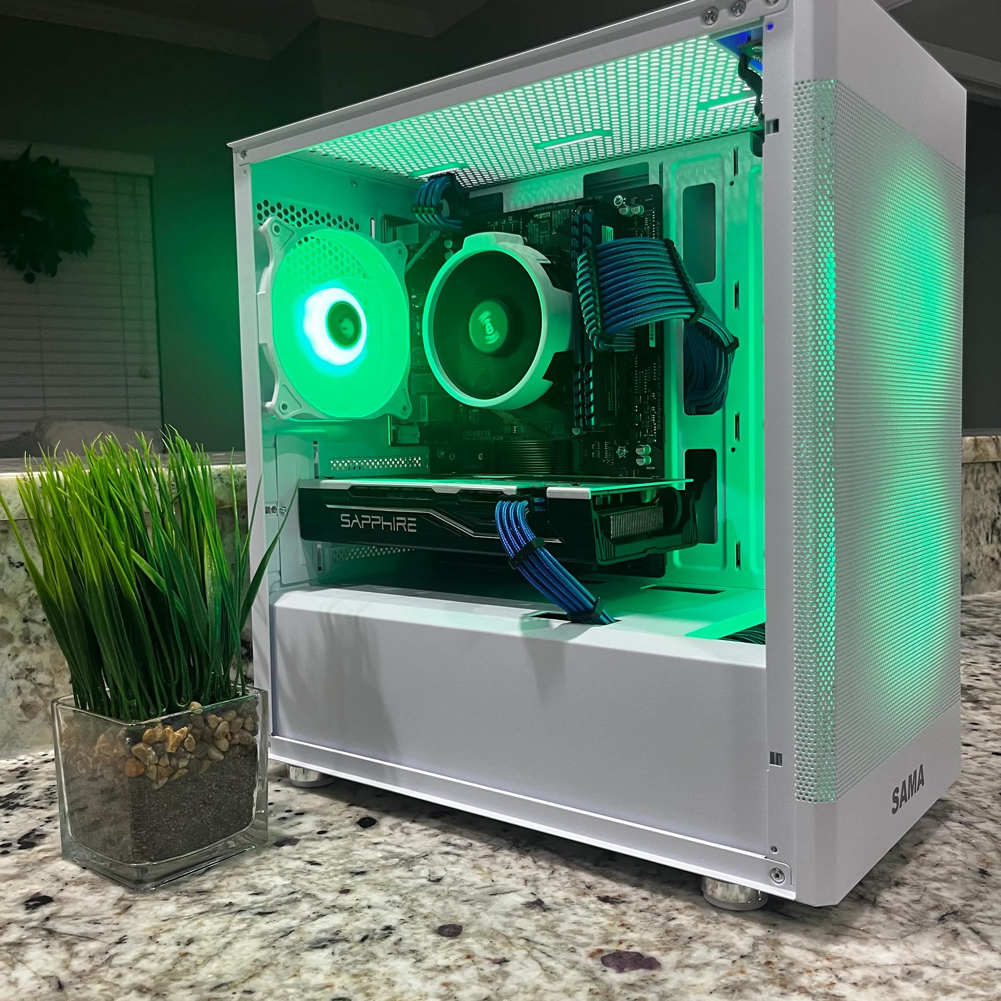 🖥🖱️White Gaming PC||AMD Ryzen 5 2600||Sapphire PULSE Radeon RX 580 8 GB||512 GB NVME🎮🕹️👾