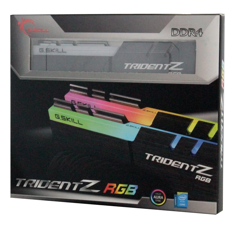 G.Skill Trident Z RGB 16GB (2 x 8GB) DDR4-3200 PC4-25600 CL16 Dual Channel Desktop Memory Kit Black