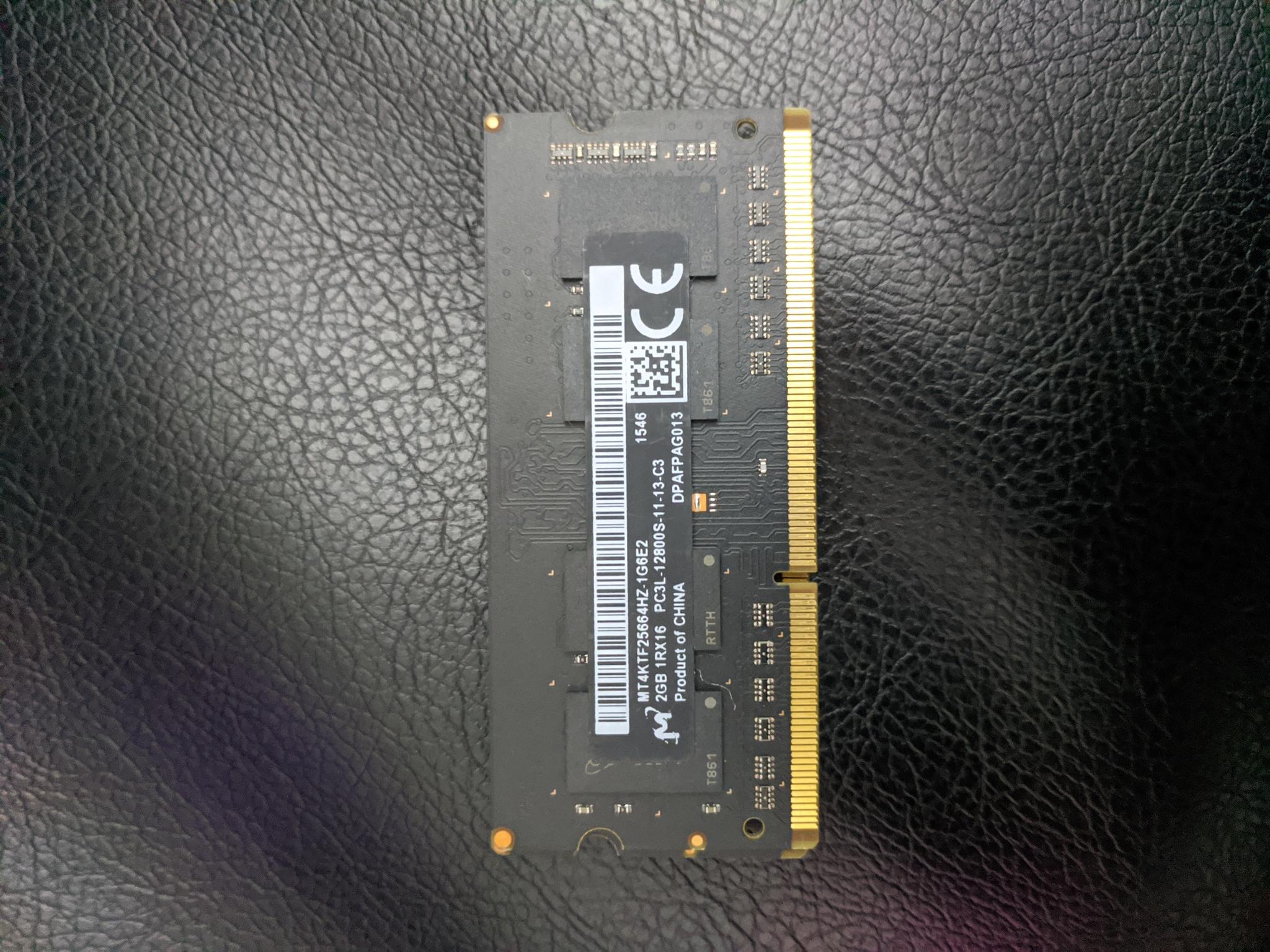 2X Micron 2GB Sticks of DDR3 RAM at 1600Mhz (SO-DIMM Laptop) (Mac Compatible)