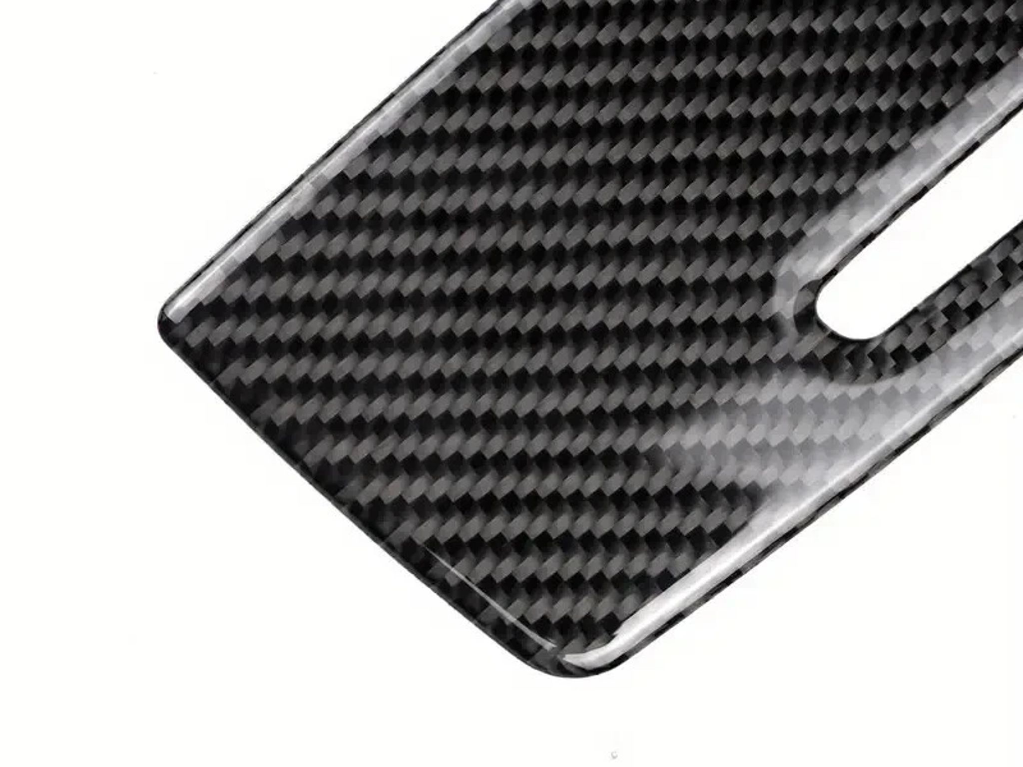Carbon Fiber Car Central Control Cigarette Lighter Panel Stickers Trim for BMW