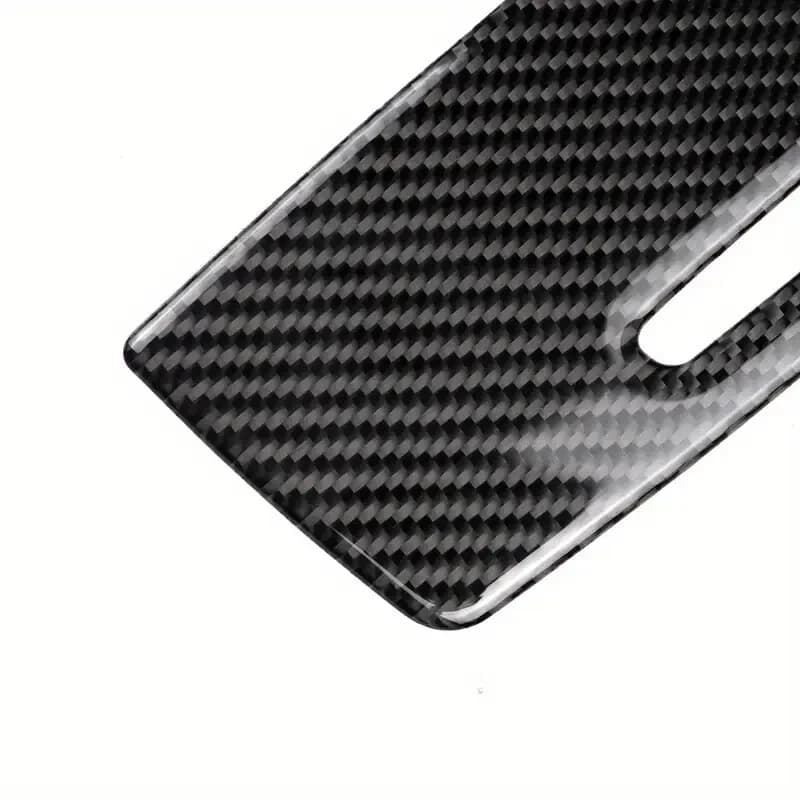 Carbon Fiber Car Central Control Cigarette Lighter Panel Stickers Trim for BMW