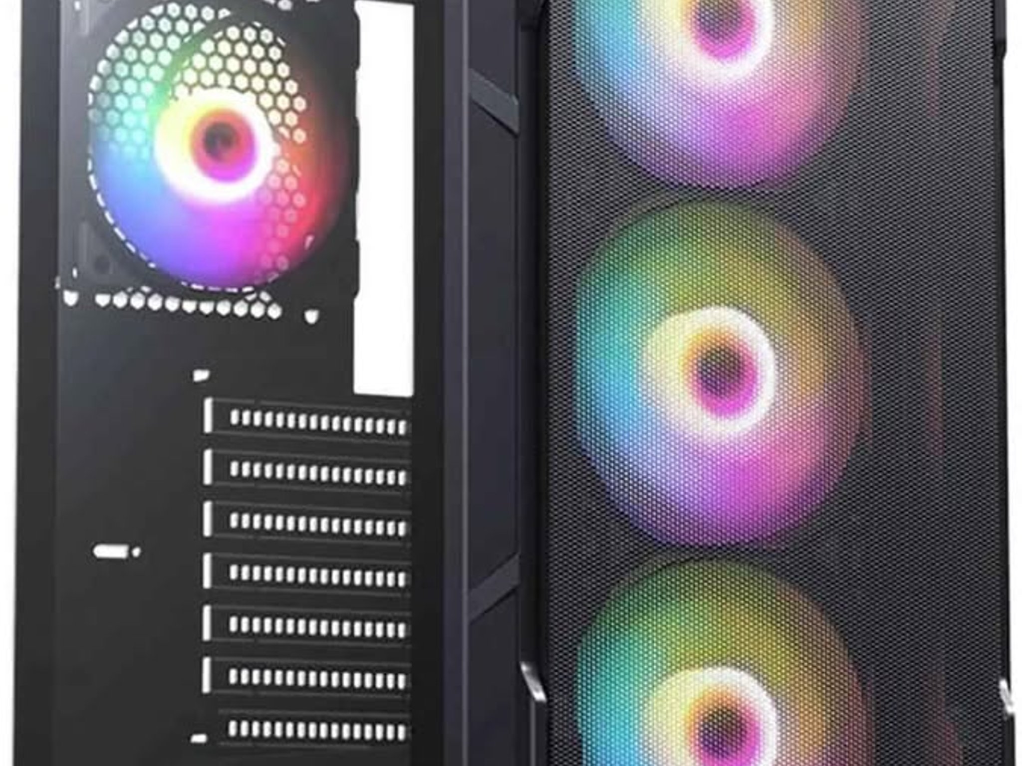 NiB Raidmax Vector V212 Gaming Chassis Pre-Installed 4X Static RGB Color Fans