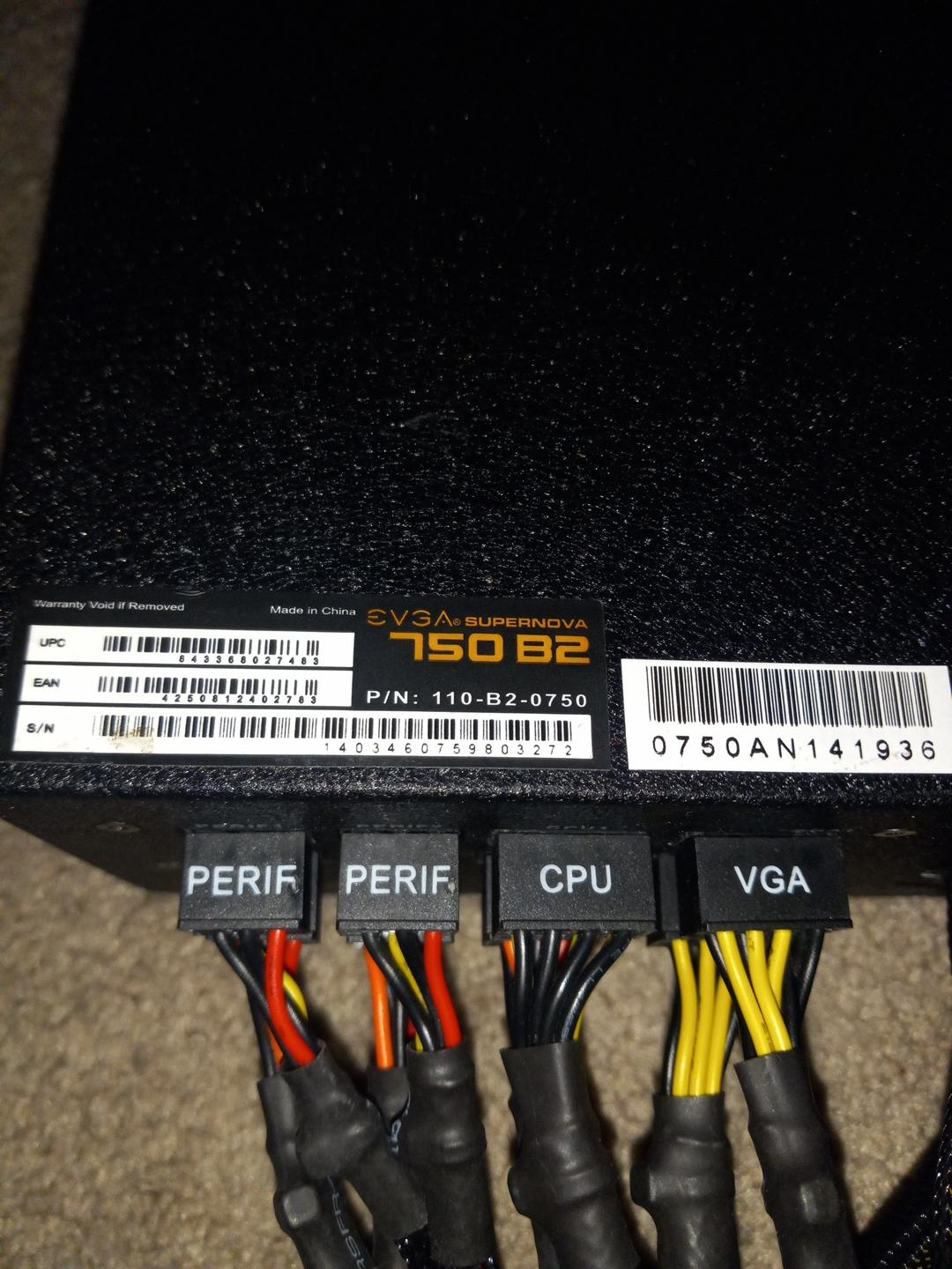 EVGA SuperNova 750 B2 Bronze Power Supply PSU