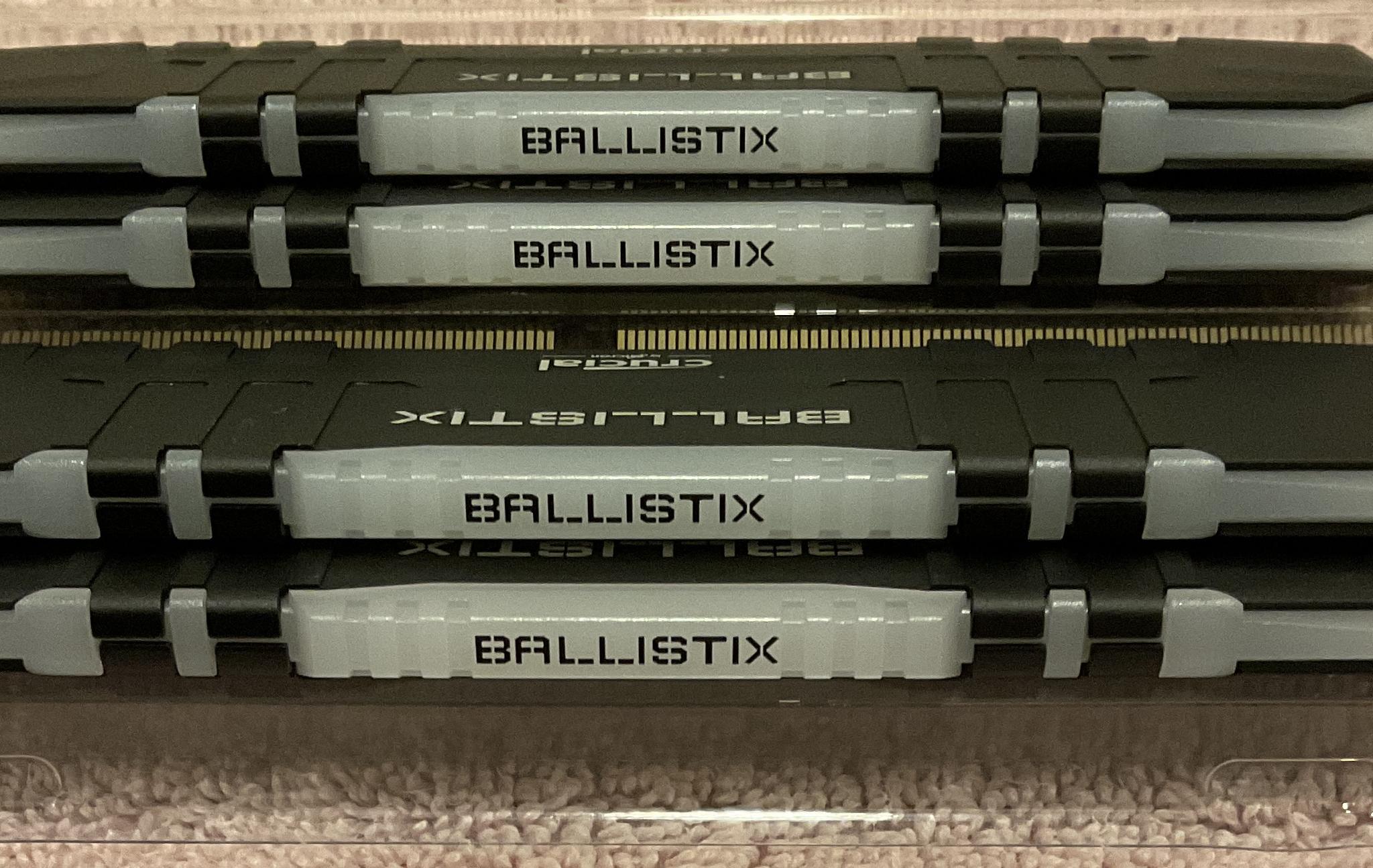 Crucial Ballistix 64GB DDR4-3600 RAM (2 kits of 64GB each, RGB variant)