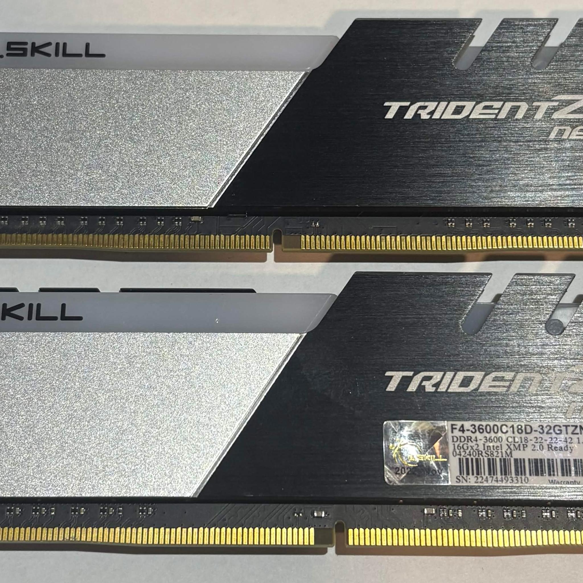 G.SKILL Trident Z Neo 32GB (2x16GB) DDR4 3600MHz CL18 Memory Kit | AMD Ryzen Optimized