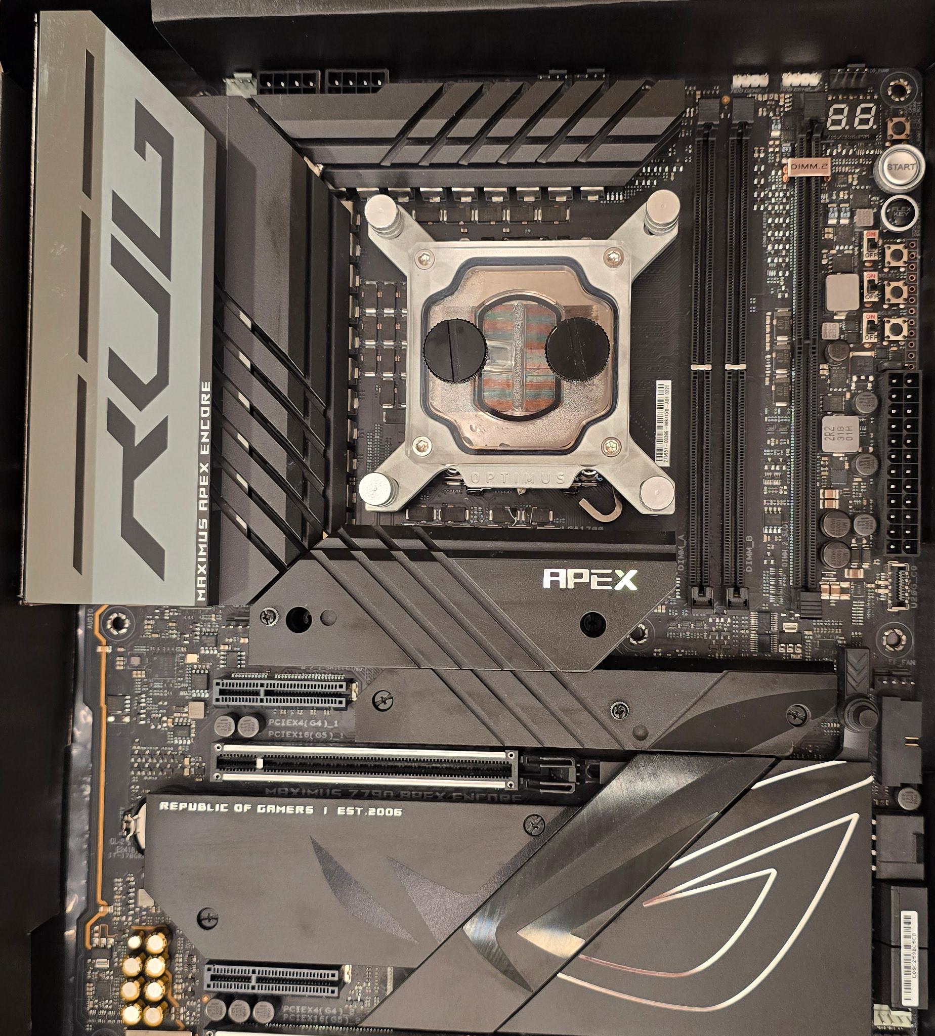 ASUS ROG MAXIMUS APEX ENCORE Z790 w/ Intel 14900KS & G.SKILL 48GB DDR5-8400