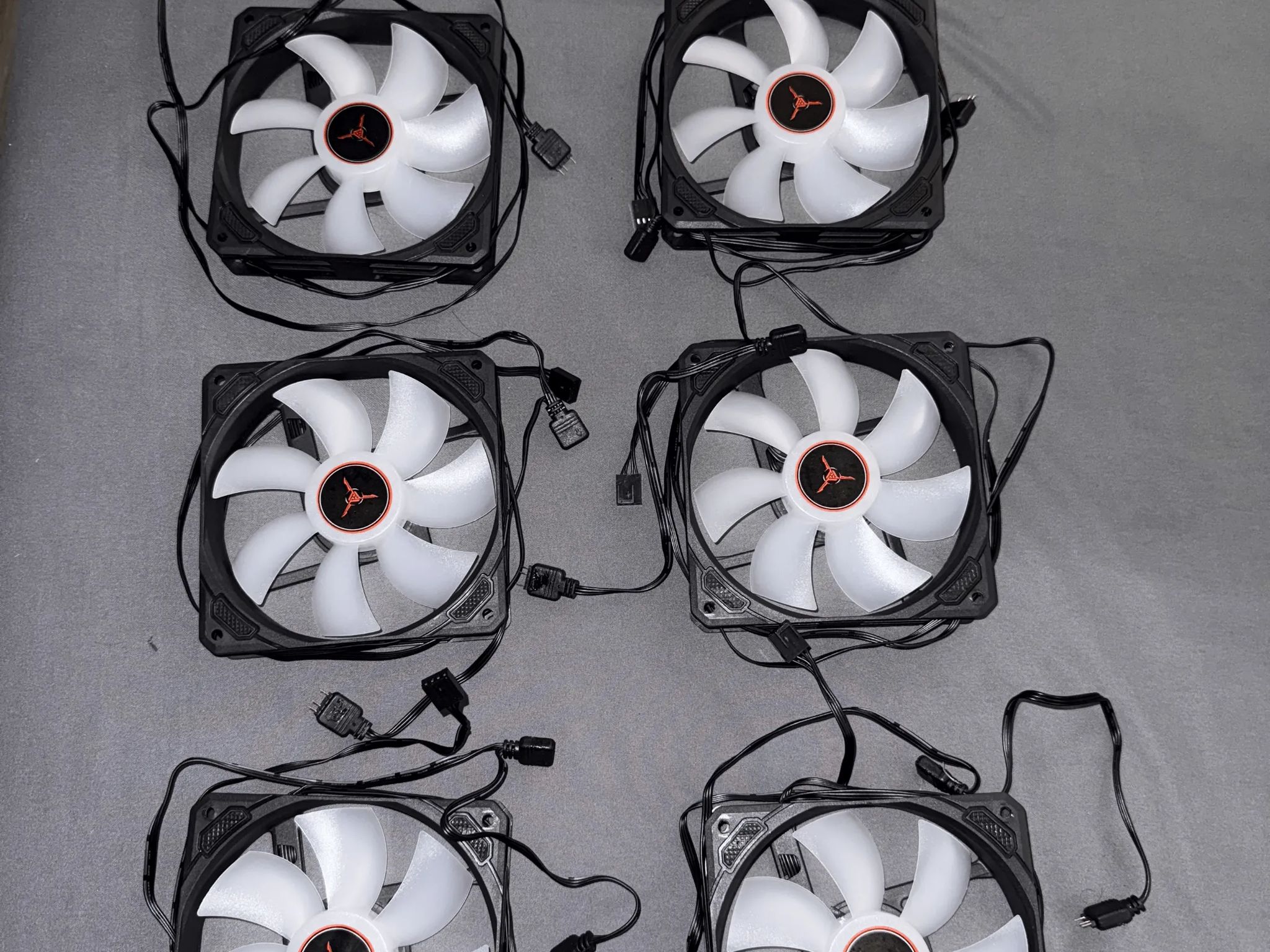 6x Skytech Gaming 120 mm RGB Case Fans | Daisy Chainable