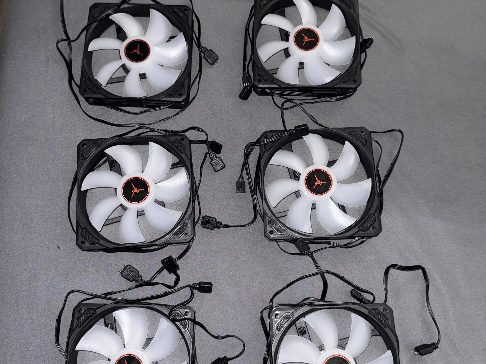 6x Skytech Gaming 120 mm RGB Case Fans | Daisy Chainable