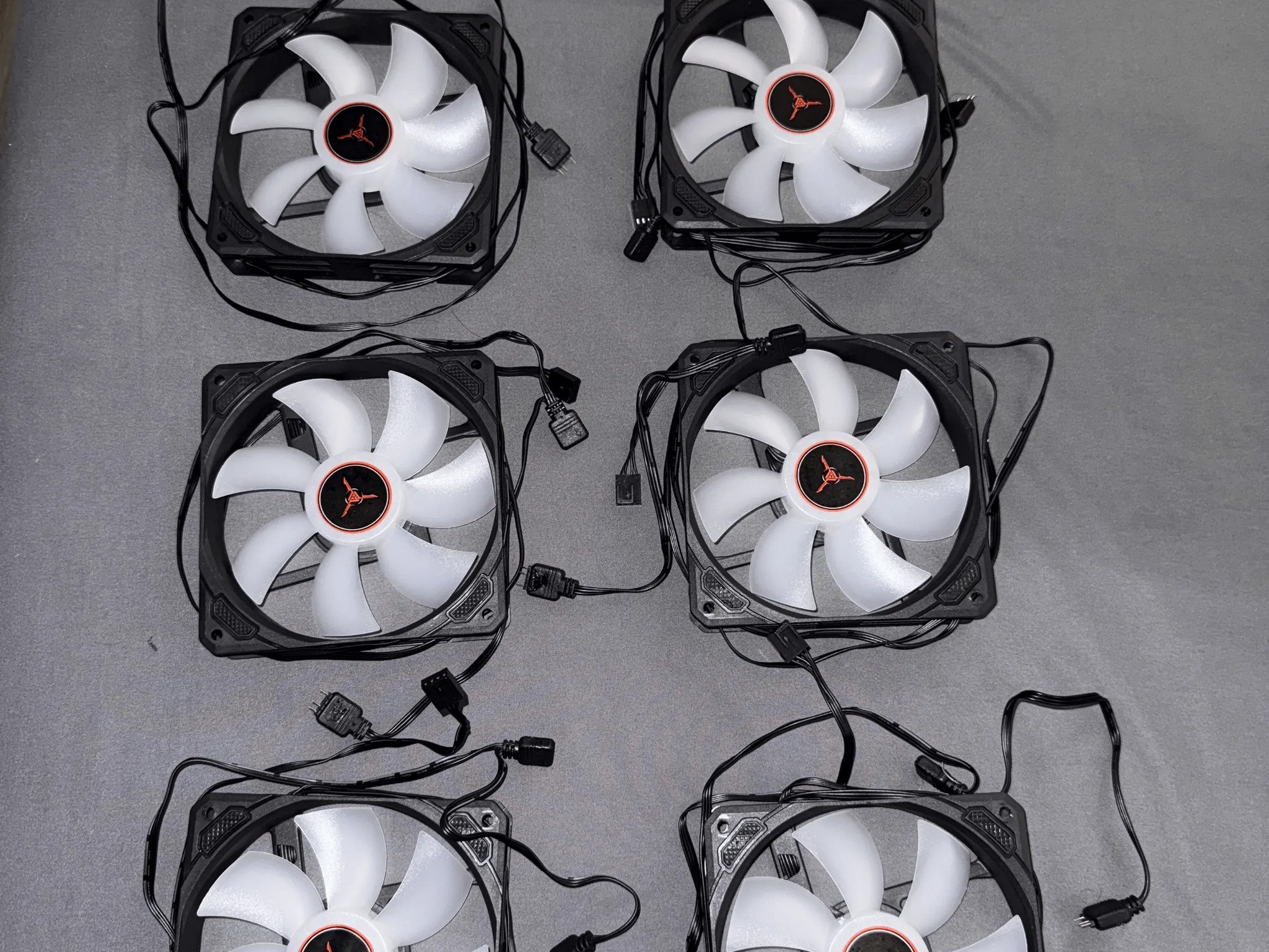 6x Skytech Gaming 120 mm RGB Case Fans | Daisy Chainable