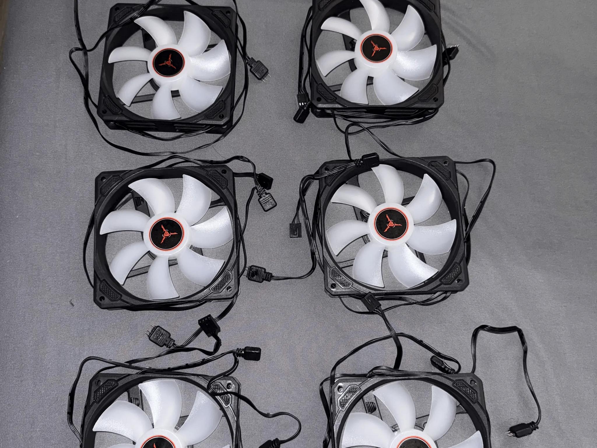 6x Skytech Gaming 120 mm RGB Case Fans | Daisy Chainable