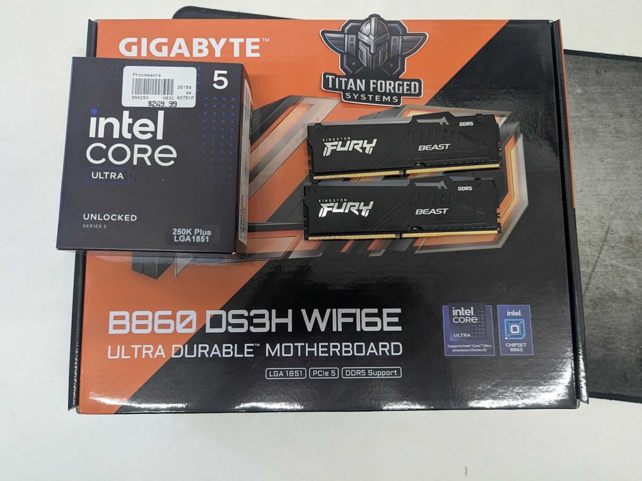 🧊 Intel Core Ultra 5 250K Plus + Gigabyte B860 DS3H WIFI6E + 16GB DDR5 Bundle