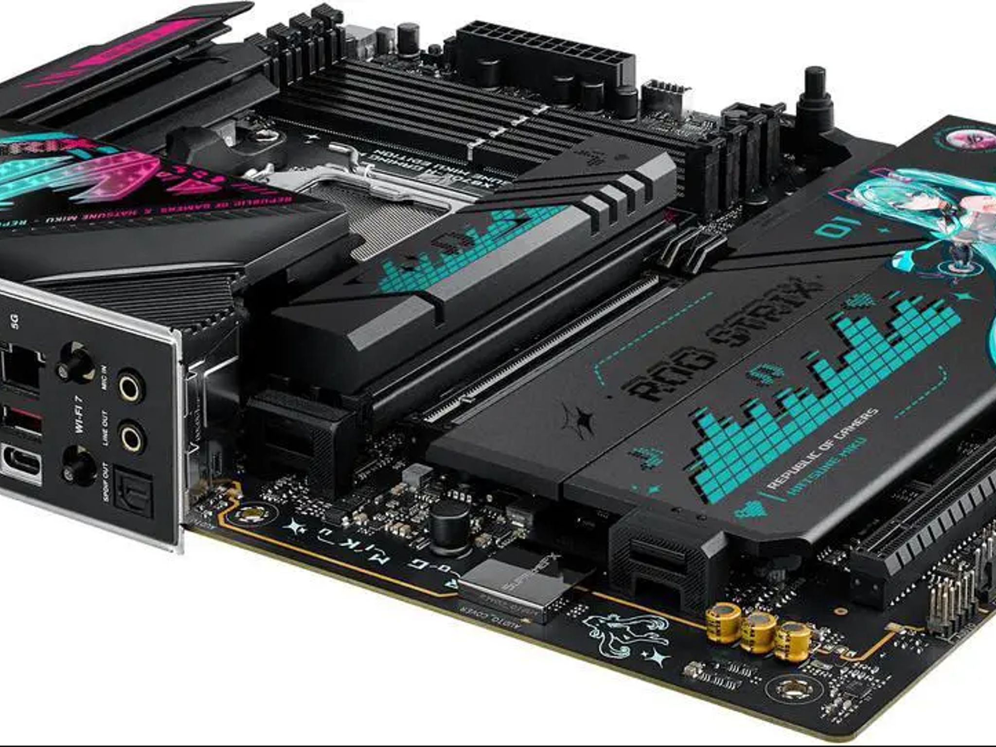 ASUS ROG STRIX X870E-H GAMING MIKU AMD X870E AM5 DDR5 ATX Desktop Motherboard