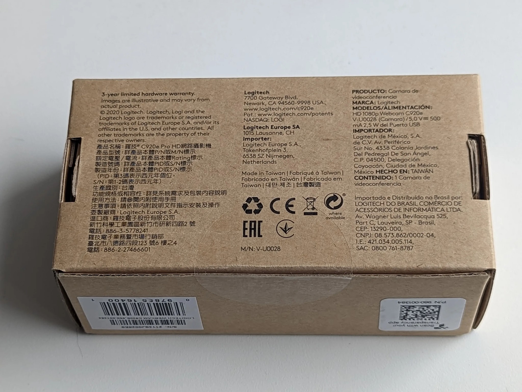 Logitech C920e HD Pro Webcam  USB-A  - New in Box