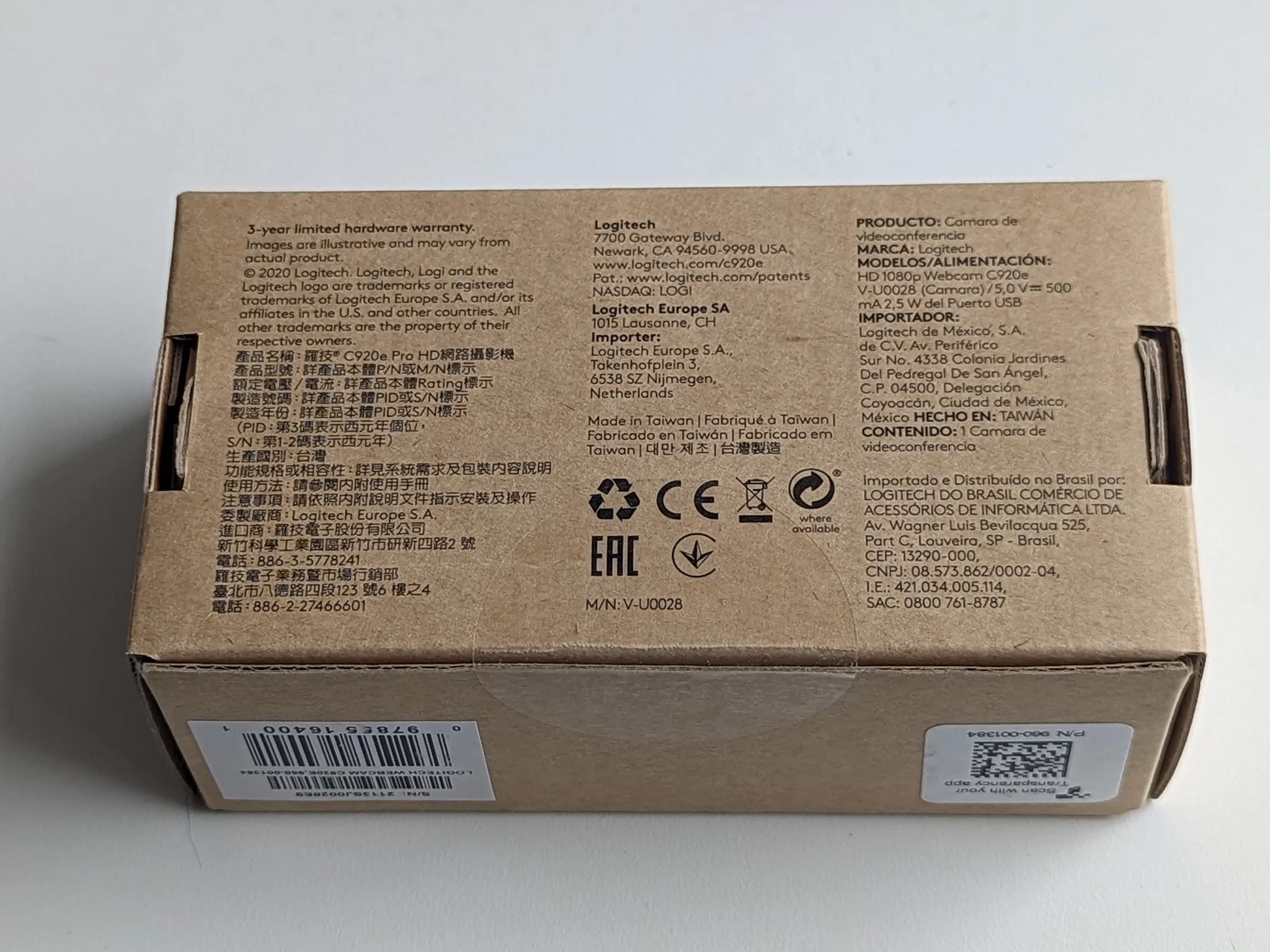 Logitech C920e HD Pro Webcam  USB-A  - New in Box