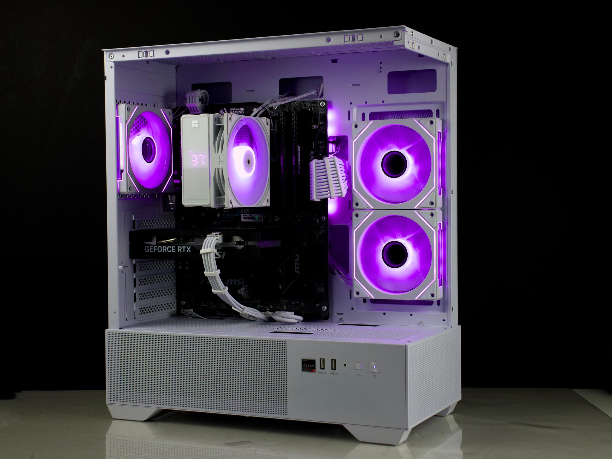 ⚪🔵  Gaming PC - RTX 5060 - Ryzen 5 5600XT - 32GB Ram - 1TB NVMe SSD - Digital Display 🔵⚪