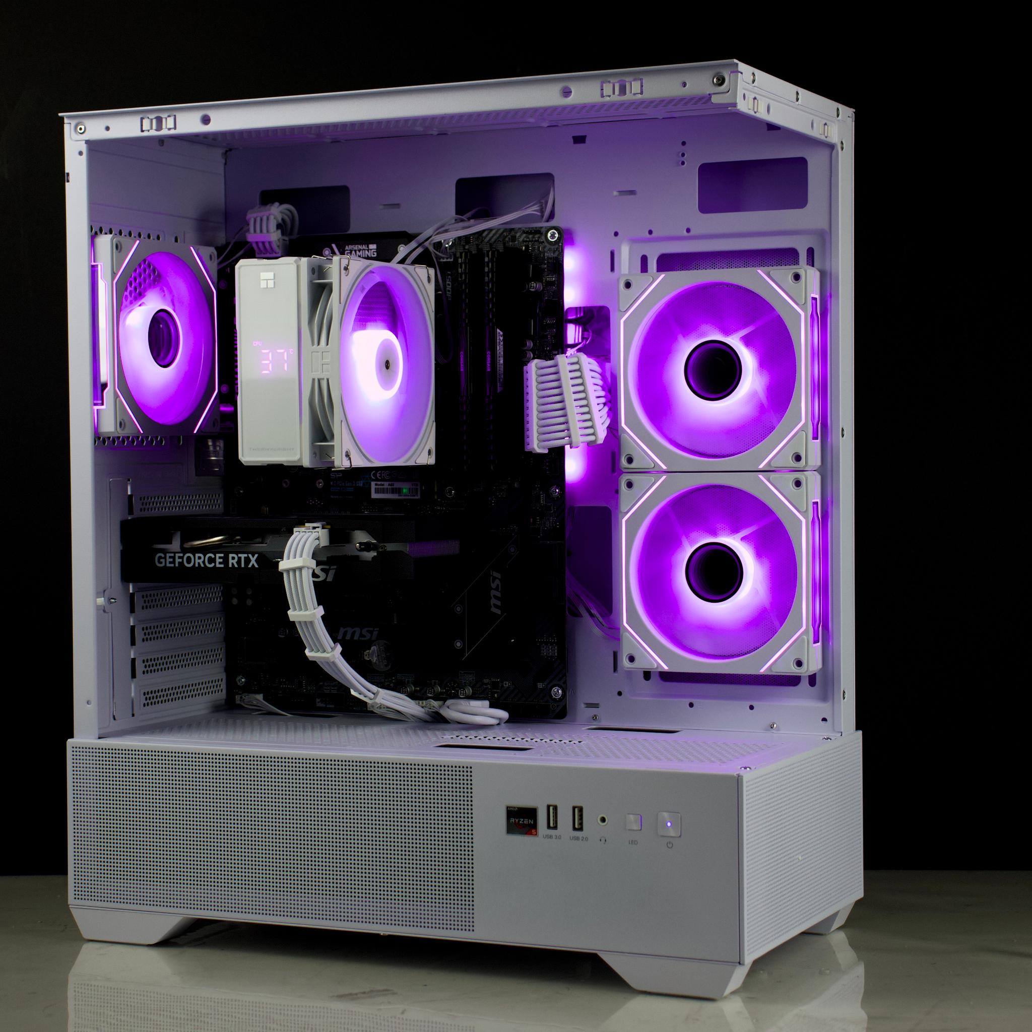 ⚪🔵  Gaming PC - RTX 5060 - Ryzen 5 5600XT - 32GB Ram - 1TB NVMe SSD - Digital Display 🔵⚪