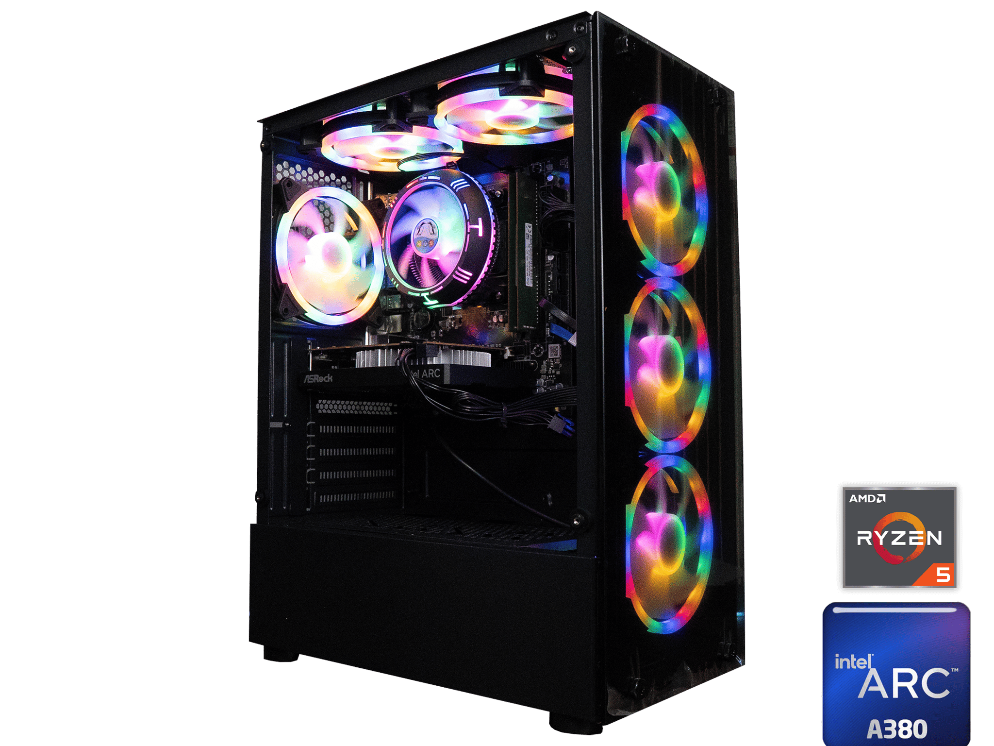 🍬🌠 BUDGET - FORTNITE Ready GAMING PC | RYZEN 5 1600X | INTEL ARC A380 6GB | 16GB DDR4 RAM | 1.25TB |