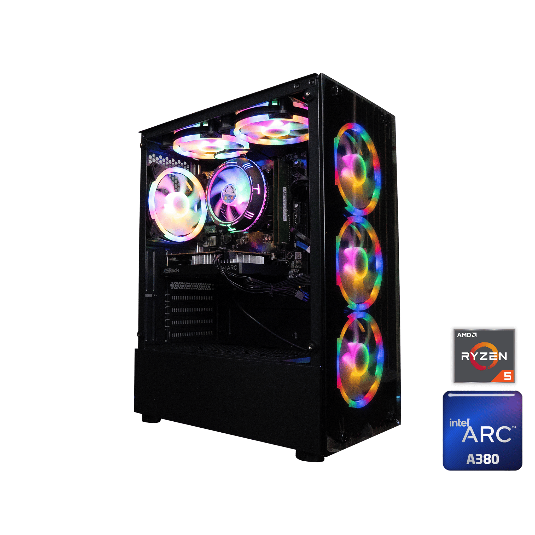 🍬🌠 BUDGET - FORTNITE Ready GAMING PC | RYZEN 5 1600X | INTEL ARC A380 6GB | 16GB DDR4 RAM | 1.25TB |