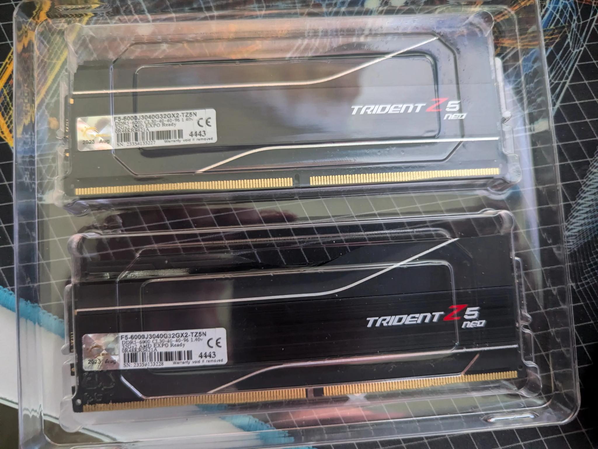 G.SKILL Trident Z5 Neo Series(AMD Expo) DDR5 RAM 64GB 6000MT/s Matte Black No RGB