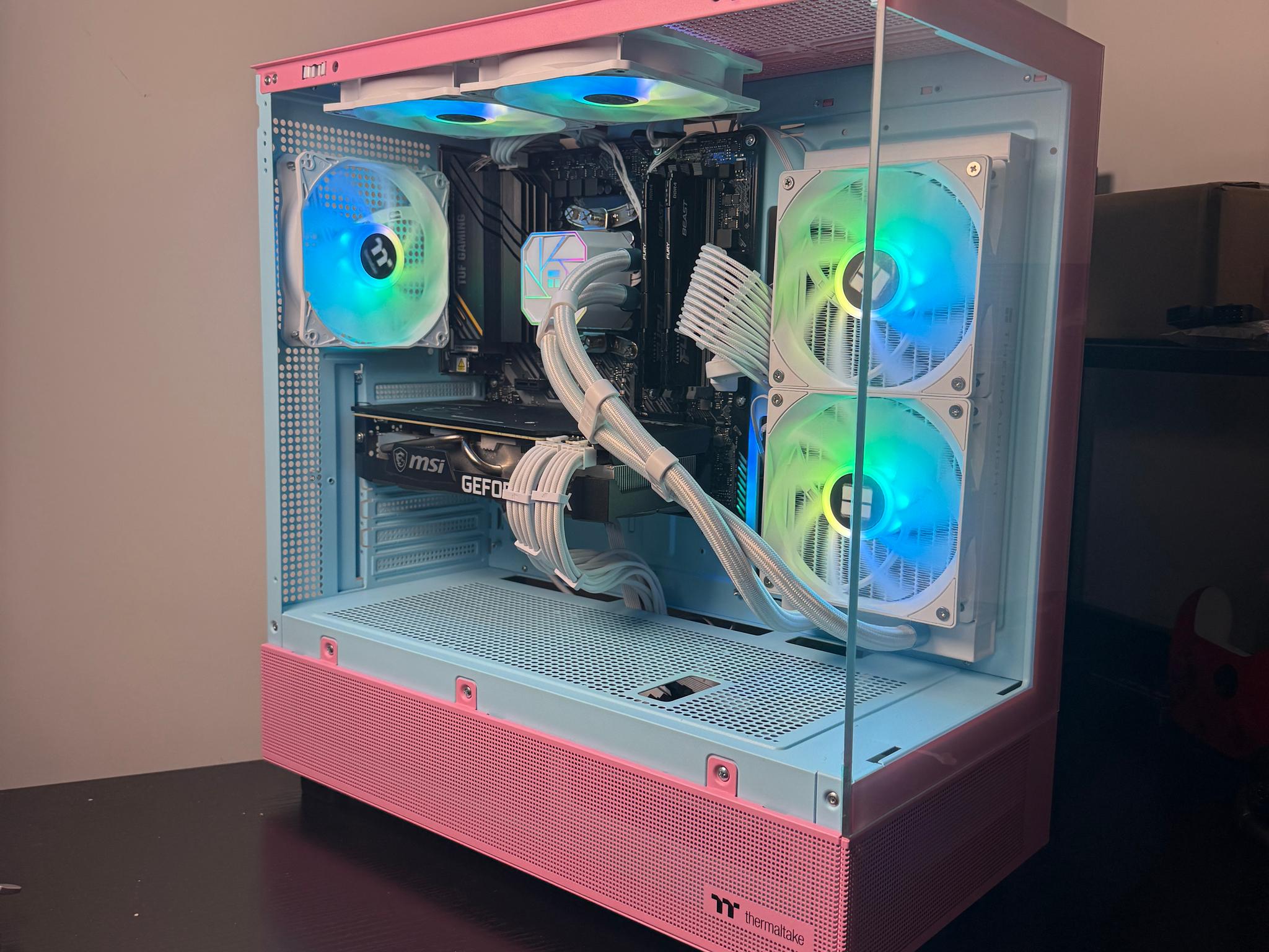 🌸  Pink Gaming PC –RTX 3060ti |16gb RAM 3600mhz| 1TB Storage | WiFi/Bluetooth