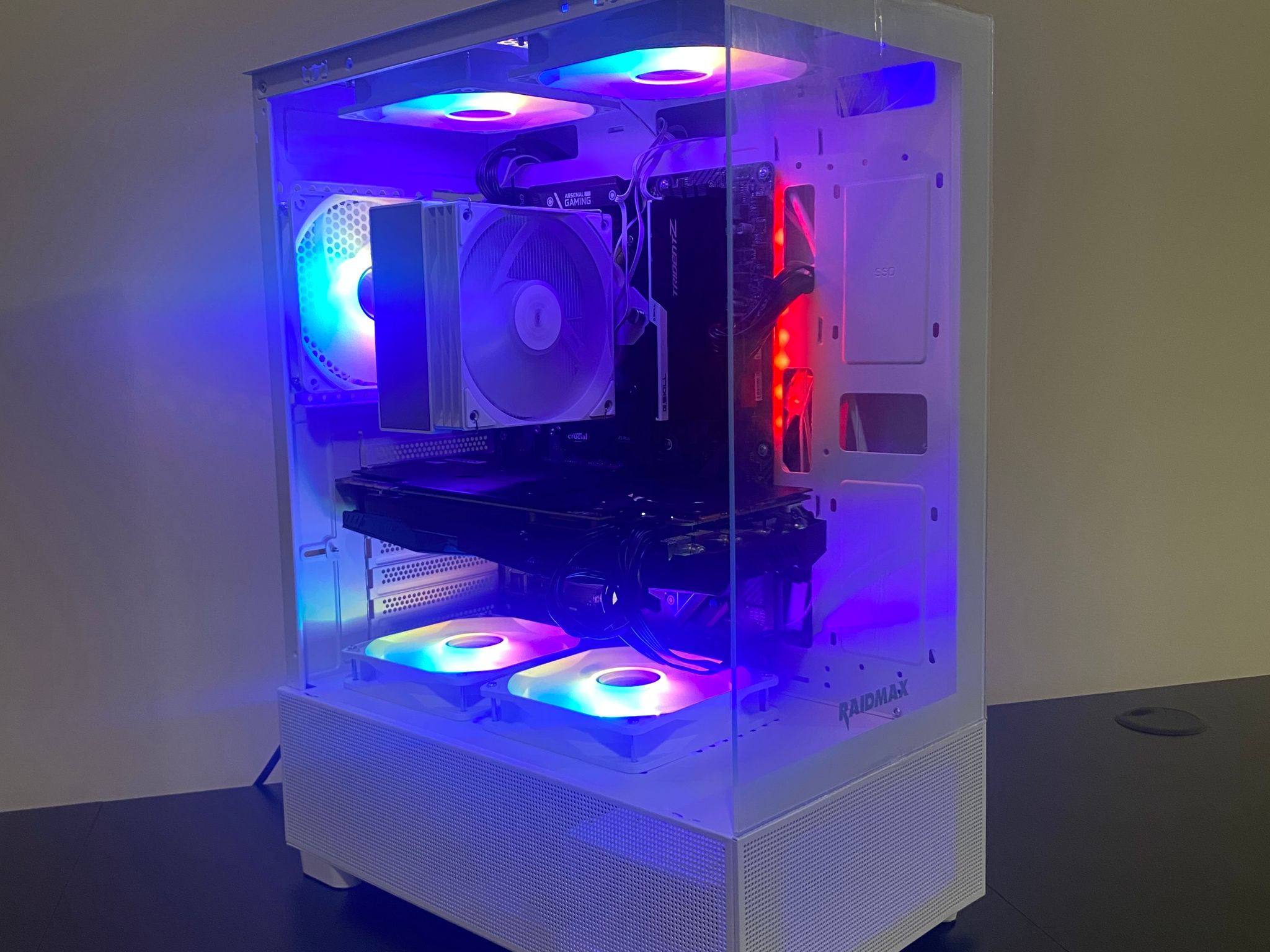 White RGB Gaming PC | Ryzen 5 3600 | GTX 1080 8GB | 16GB DDR4 | 500GB M.2 SSD