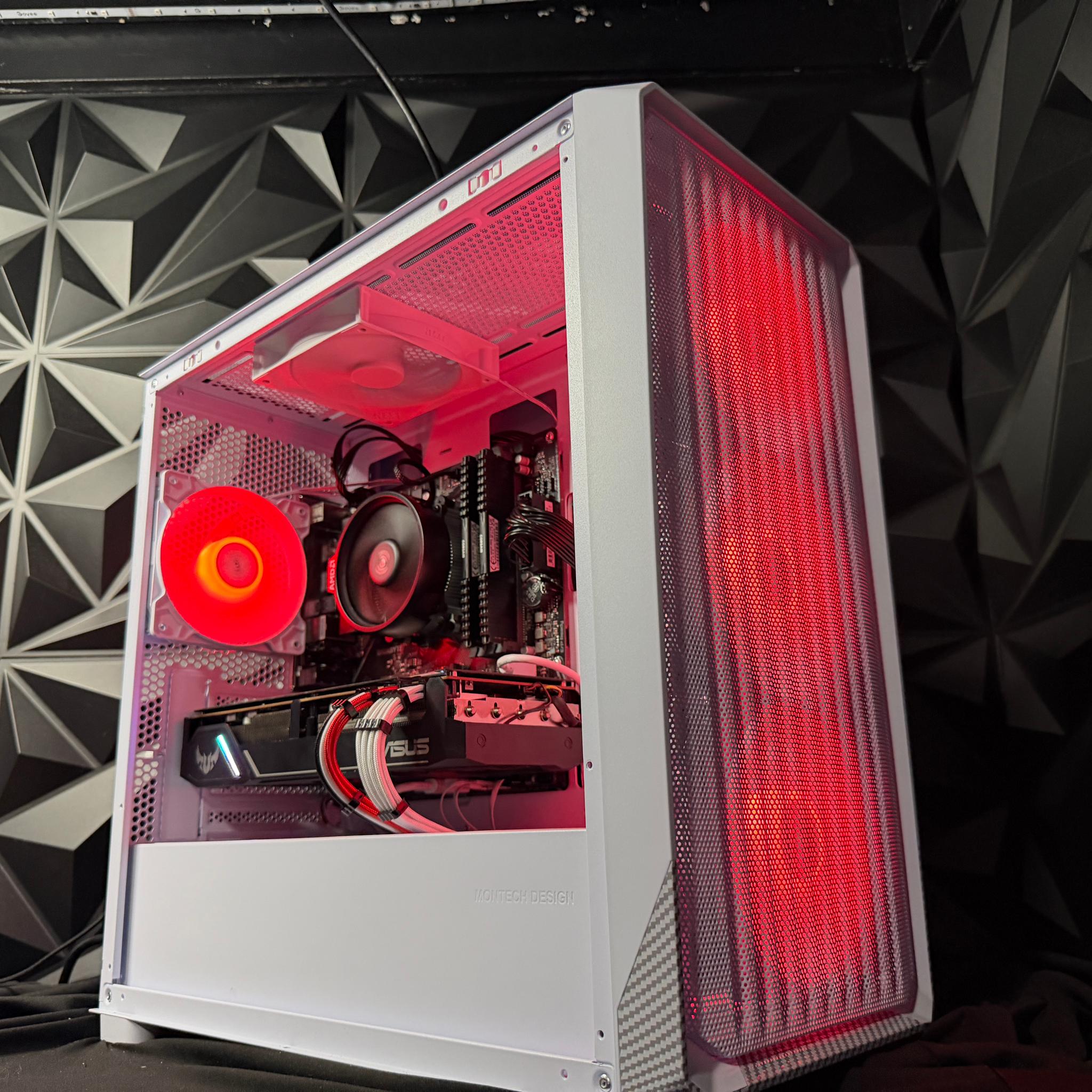 🔴⚡ RED FIBER ⚡🔴 Ryzen 5 5500| RX 5700XT| 16 GB DDR4| 750 GB NVMe| 650W Gold PSU
